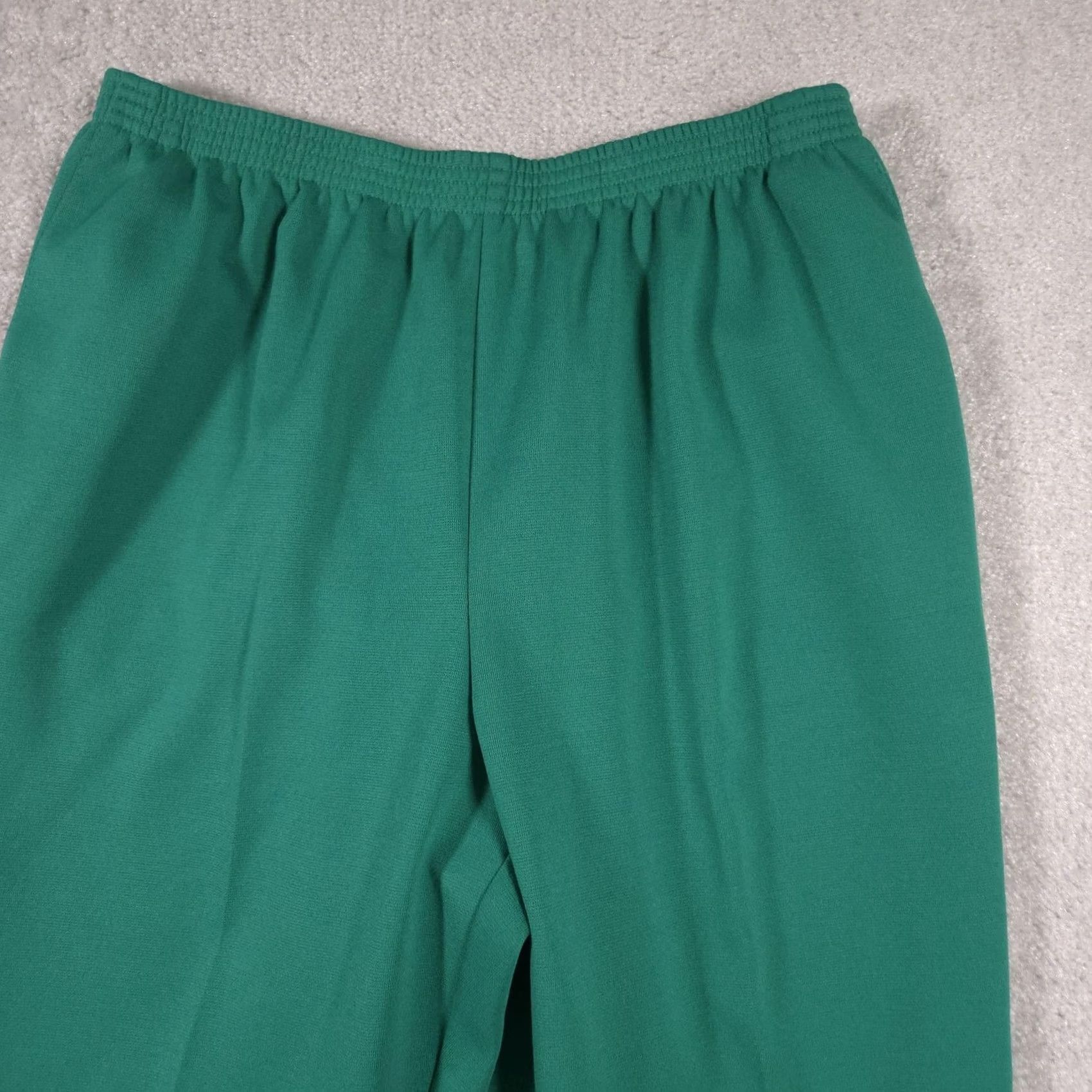Vintage VINTAGE Alfred Dunner Green Pants Womens 18 Elastic Waist Pockets Made USA Dress Pants Tapered - 28 in Inseam, Petites, XXL? Size 40" / US 18 - 3 Thumbnail