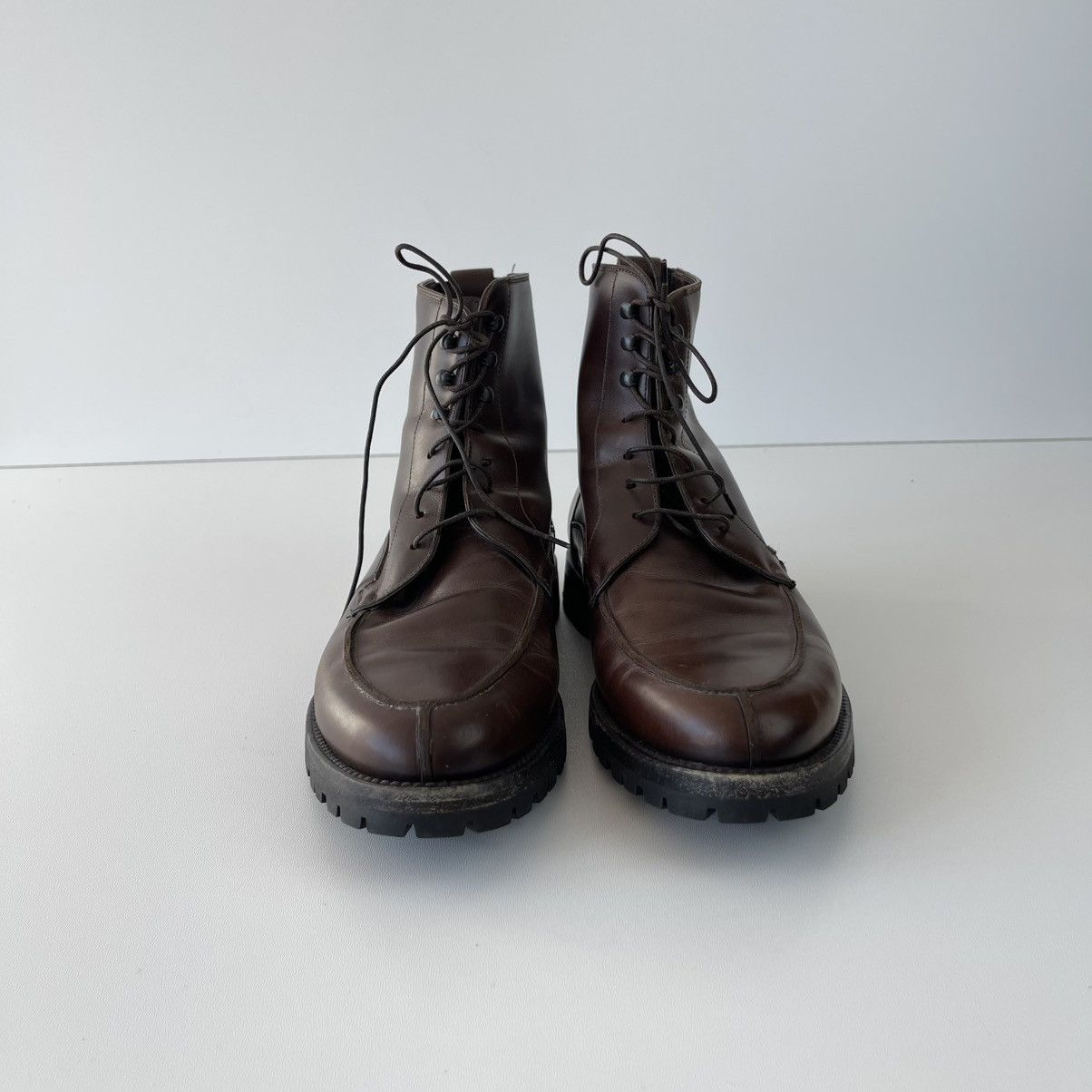 Franceschetti Franceschetti 0011 Leather Winter Vibram Lace-Up Boots Brown Size US 6.5 / EU 39-40 - 3 Thumbnail