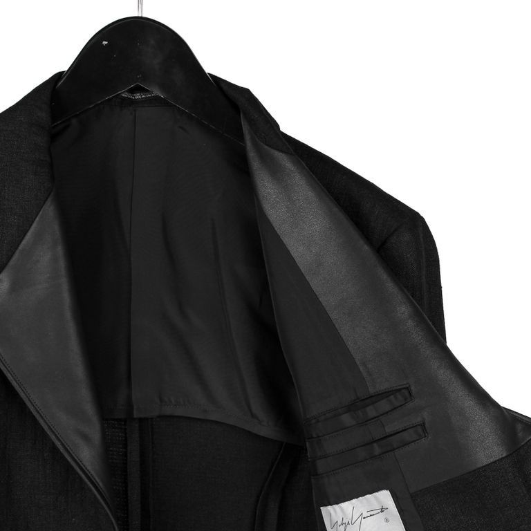 Yohji Yamamoto Yohji Yamamoto Pour Homme - Front Corner Leather Pleats JKT Size US M / EU 48-50 / 2 - 7 Thumbnail