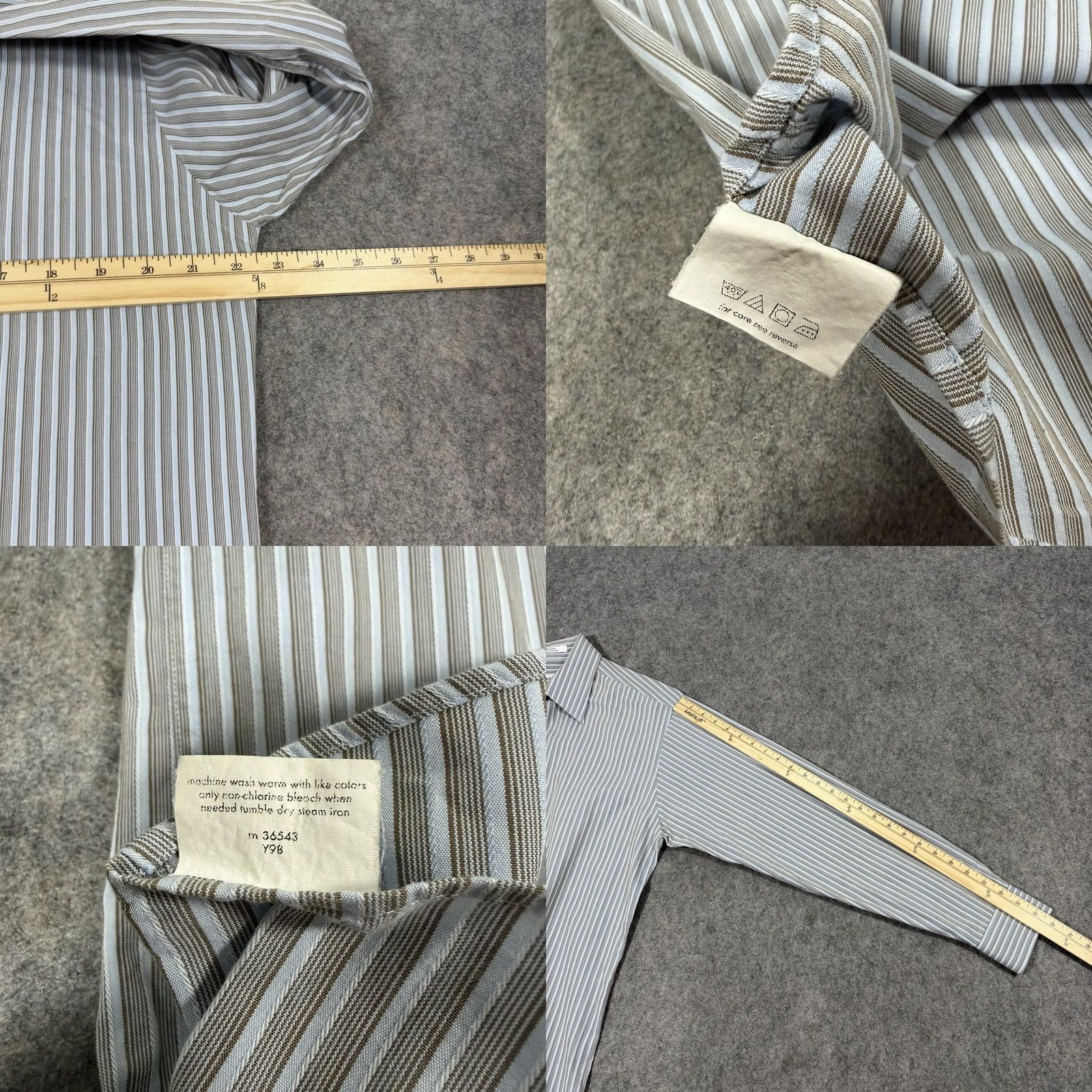 Calvin Klein Calvin Klein Slim Fit Button-Down Shirt Men’s Size 16 34/35 Gray White Stripes Shirt Mens Slim Stripe Calv in Klein Button-Down Shirt Size US L / EU 52-54 / 3 - 9 Thumbnail