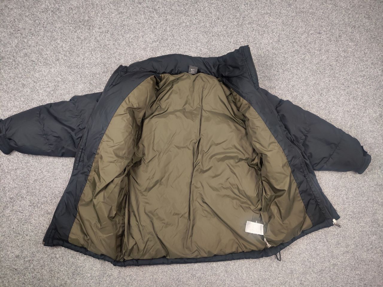 Nike 🔥 Vintage 90s Nike Logo Black puffy quilted Down Jacket Y2K Size US S / EU 44-46 / 1 - 20 Thumbnail
