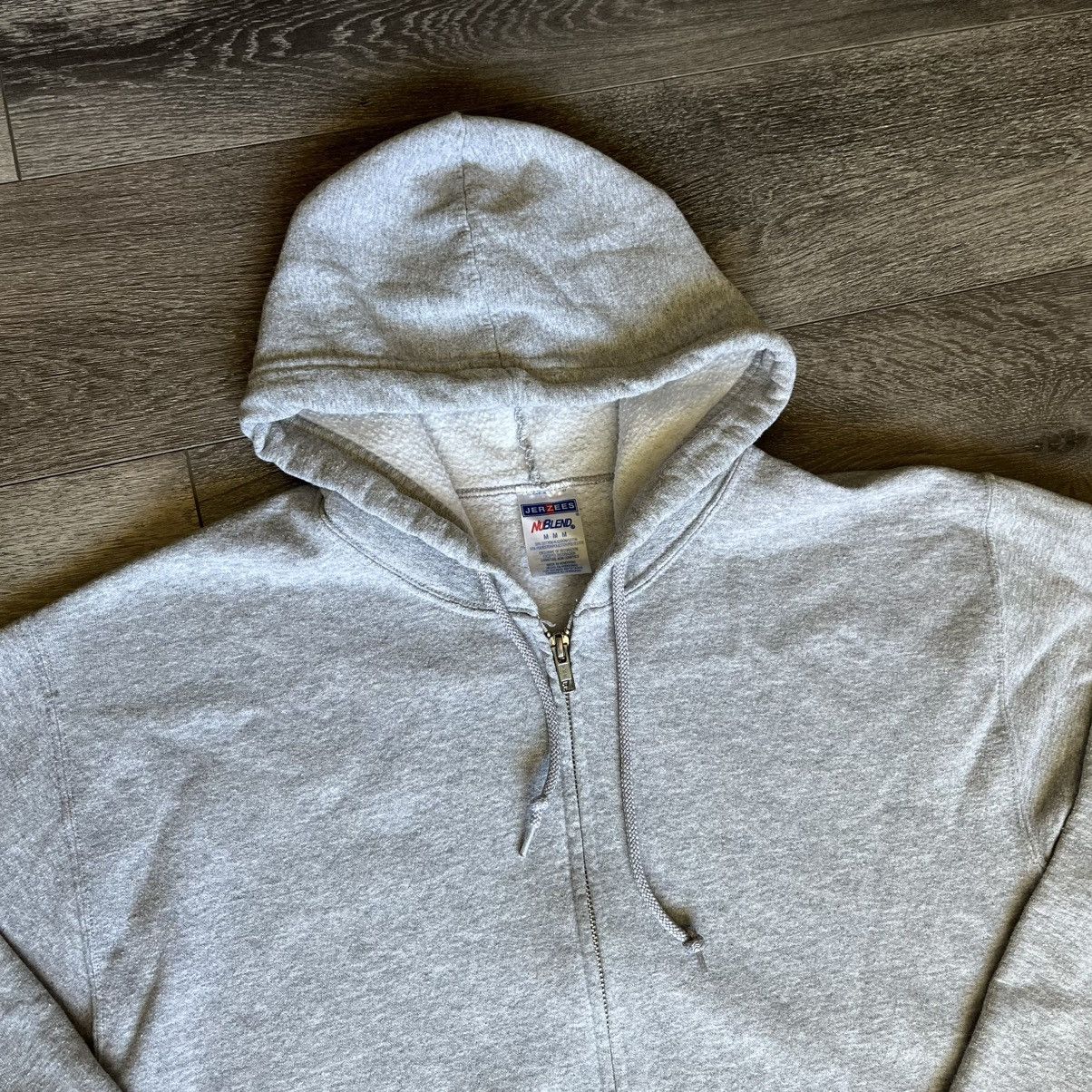 Jerzees Vintage 2000s Jerzees by Russell Athletic Grey Zip Up Hoodie Size US M / EU 48-50 / 2 - 3 Thumbnail