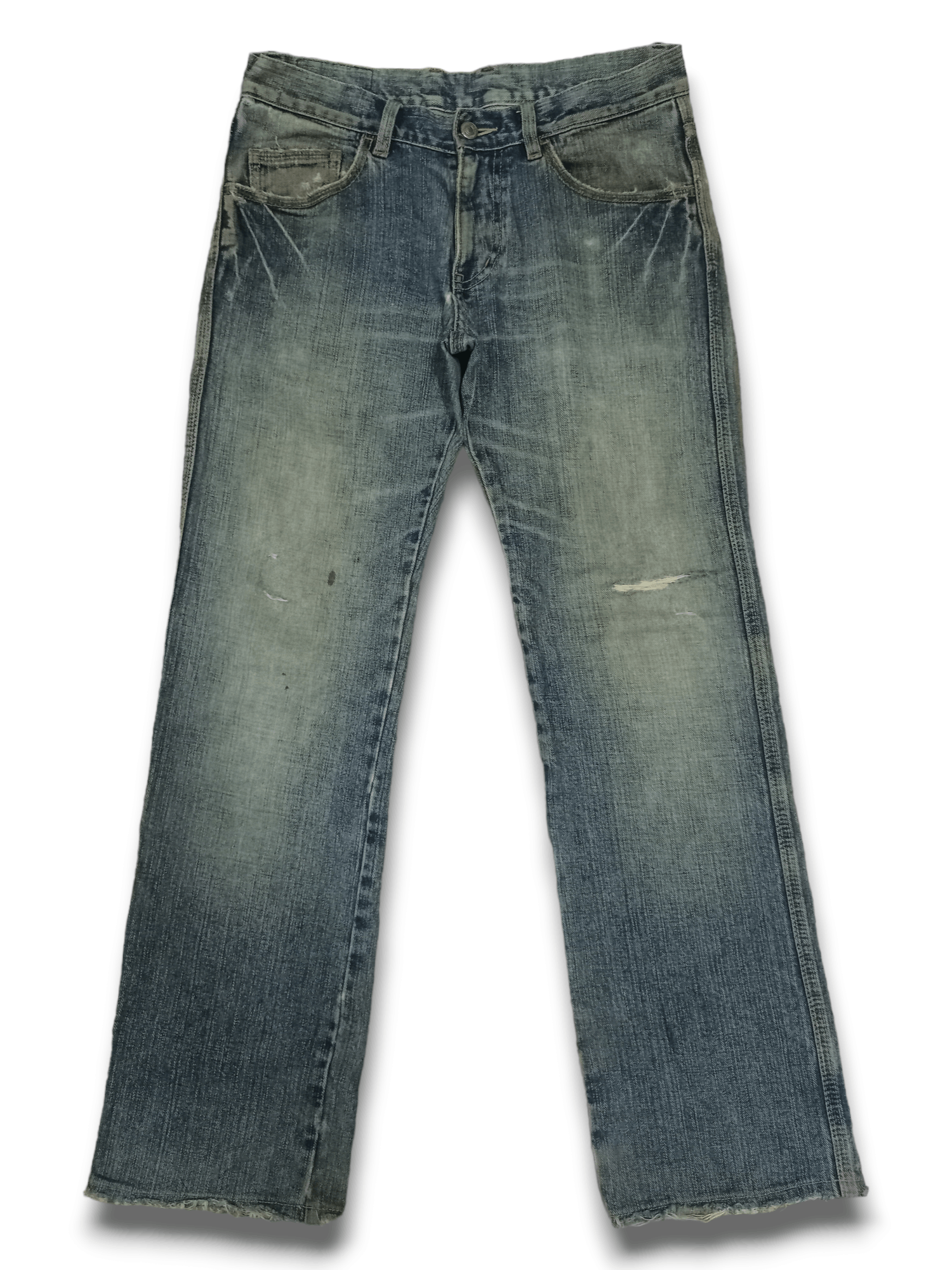 Vintage Japanese Brand Mud Wash Distressed Baggy Jeans