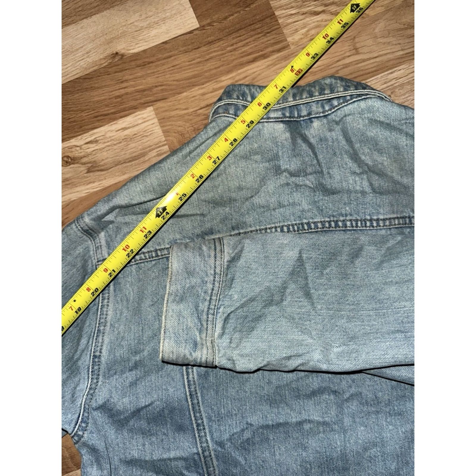 Everlane VINTAGE? No. Everlane Denim Jacket Women M Blue Cotton Classic Moto Rider GUC Jacket - Blue, Denim, Women's, Regular, Short Sleeve? Size M / US 6-8 / IT 42-44 - 6 Thumbnail