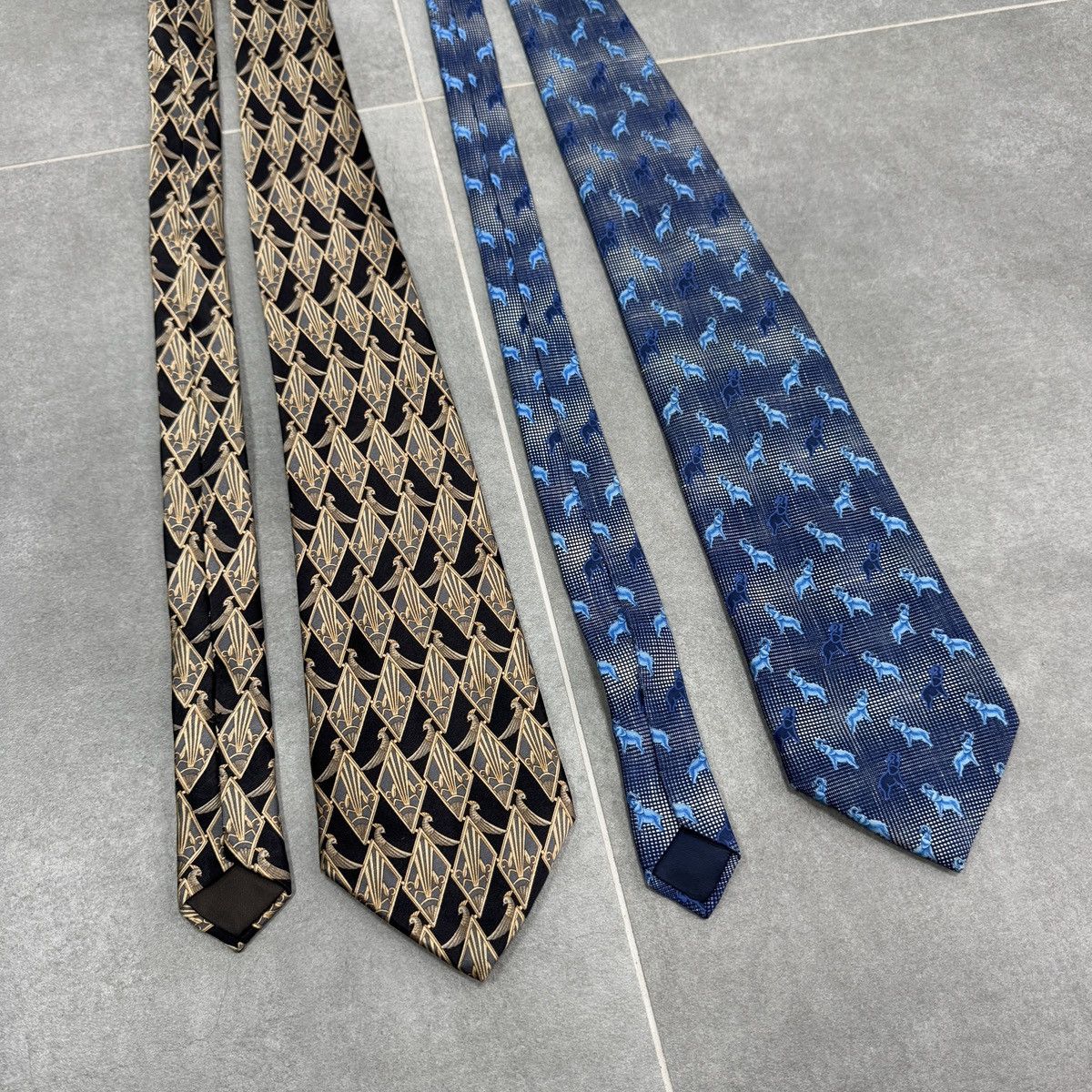 Lanvin × Vintage Vintage Lanvin Paris Silk Ties x2 Size ONE SIZE - 5 Thumbnail
