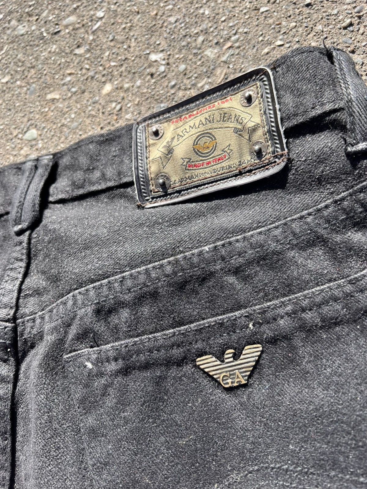 Vintage NovocentoNovantanove “rmani” flared heavy waxed jeans Size US 34 / EU 50 - 8 Thumbnail
