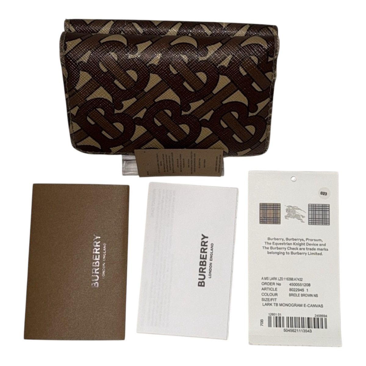 Burberry BURBERRY TB monogram Tri-fold wallet PVC/leather EUC Size ONE SIZE - 10 Thumbnail