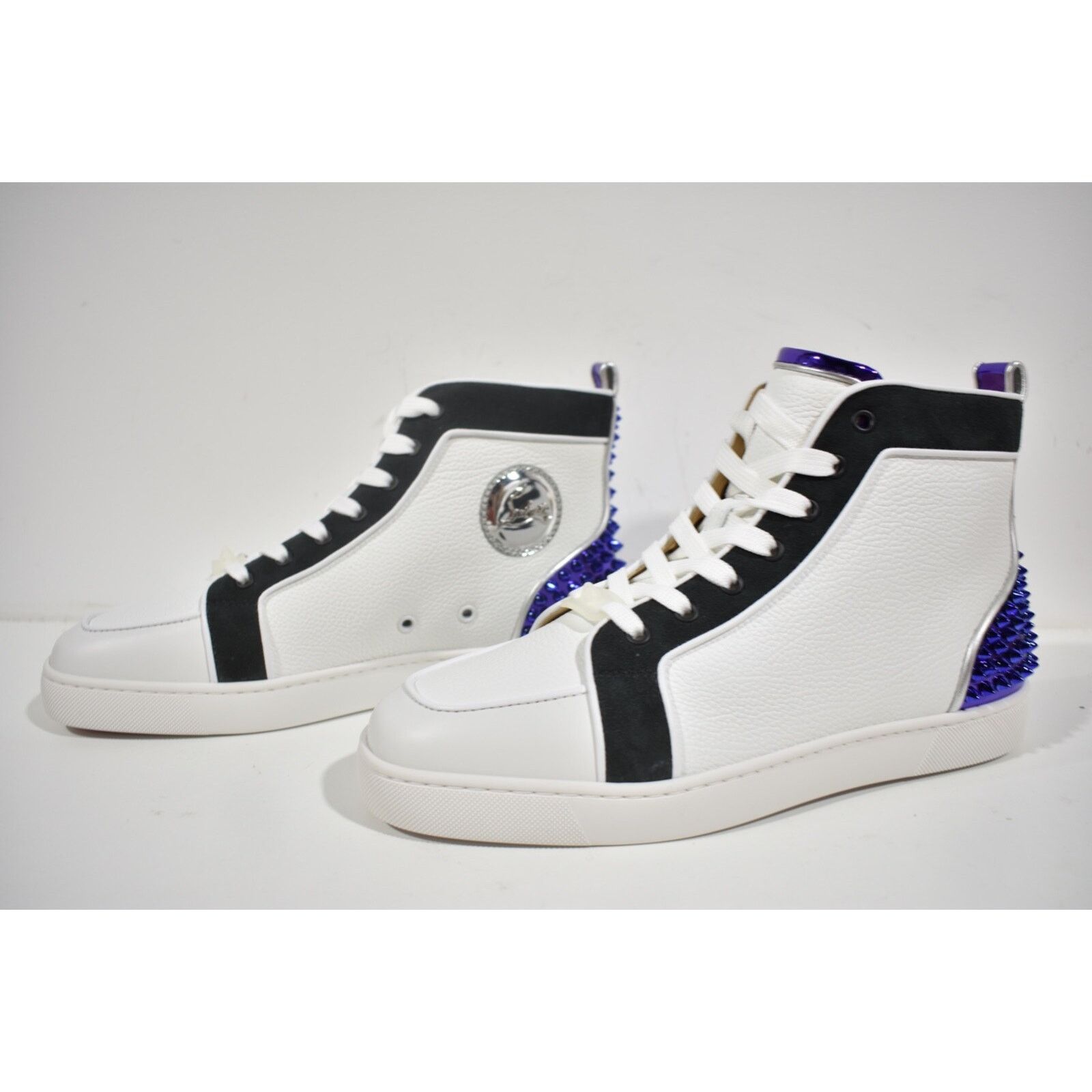 Christian Louboutin Christian Louboutin Mens Rantus Spikes White High Top Sneake Size US 10.5 / EU 43-44 - 9 Thumbnail