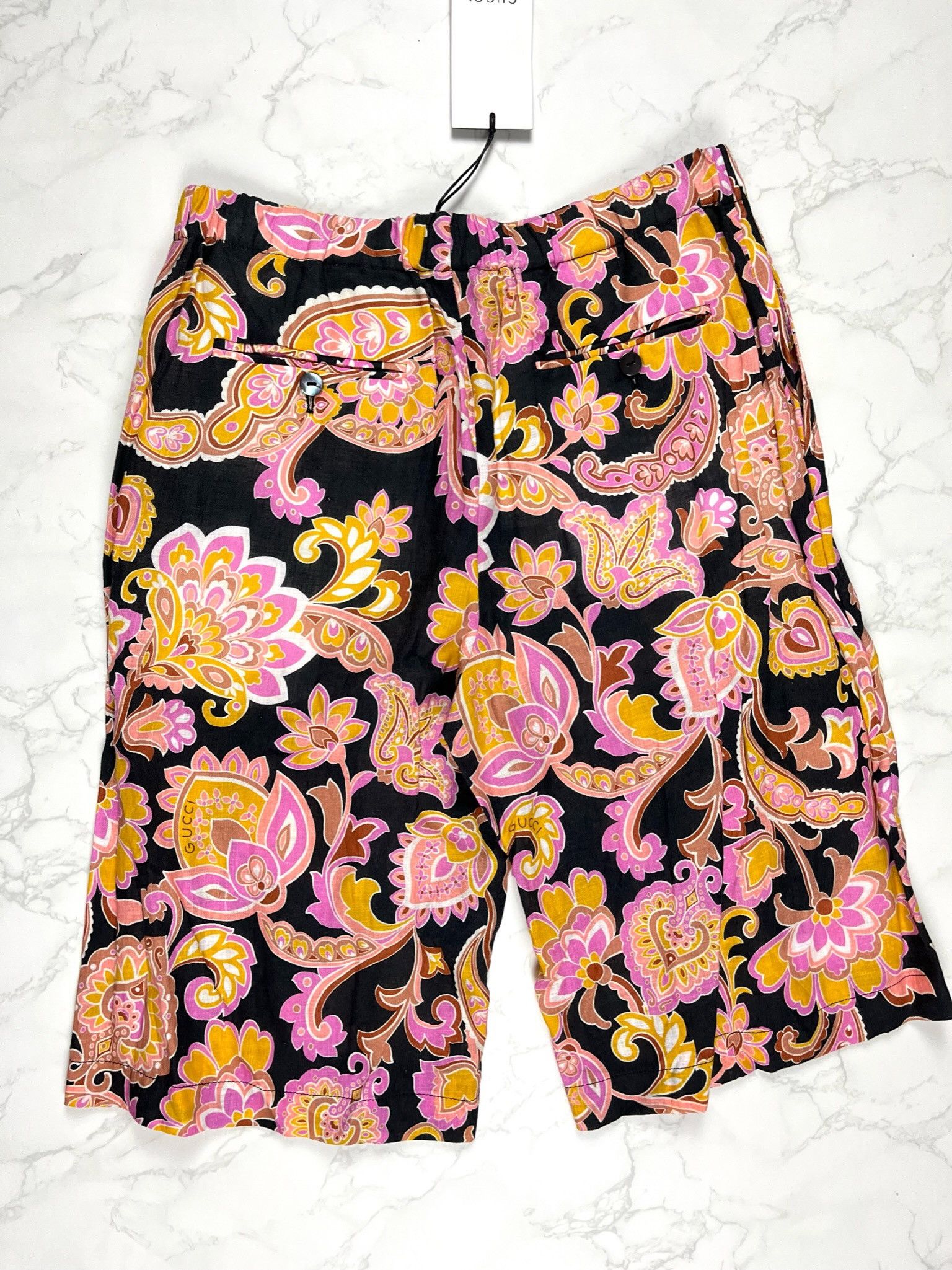 Gucci 🔥60% OFF🔥 [SALE] Gucci Paisley Print Linen Shorts Size US 28 / EU 44 - 16 Thumbnail