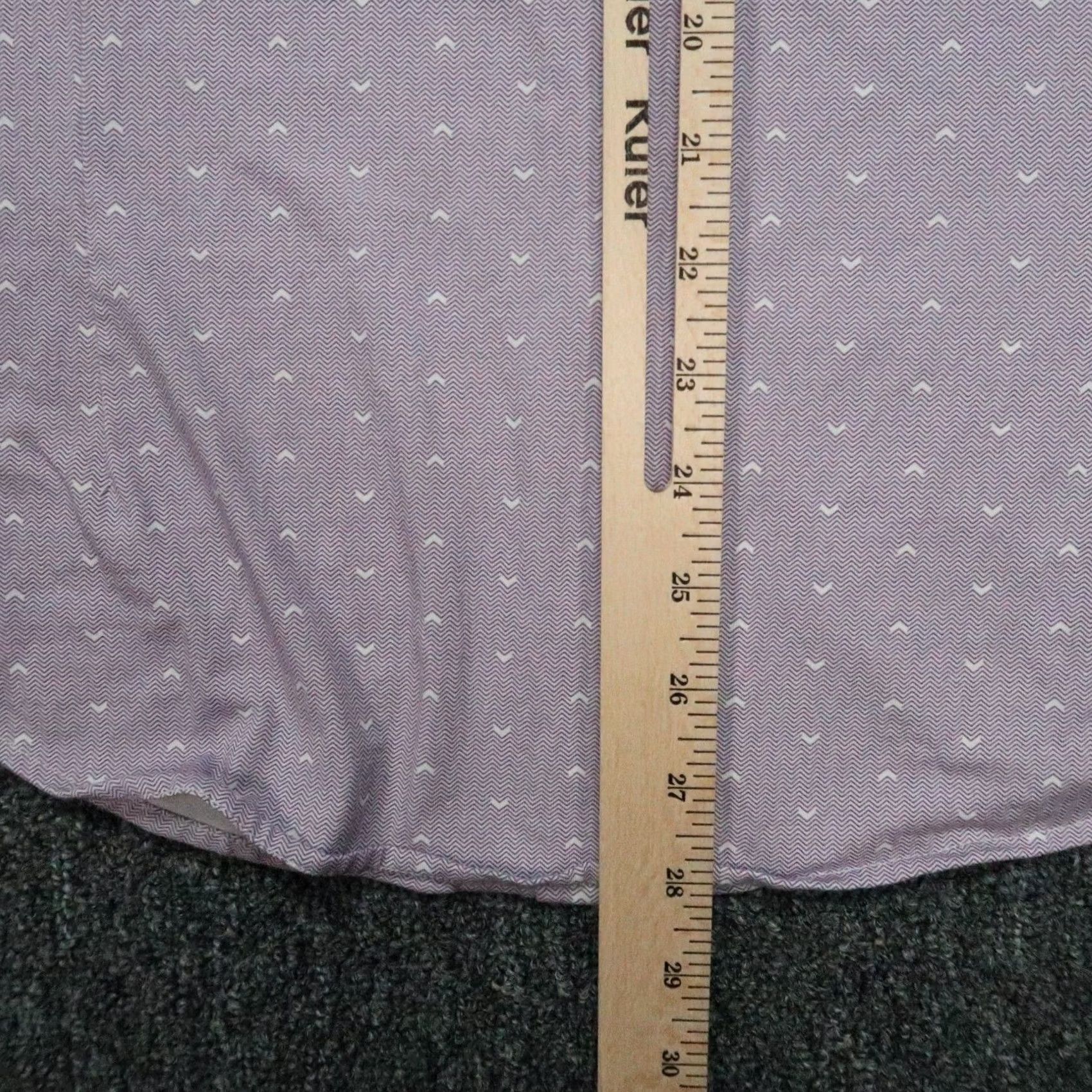Vintage Buttercloth Shirt Mens Medium Purple Slim Fit Icy Cotton Long Sleeve Chevron Size US M / EU 48-50 / 2 - 7 Thumbnail