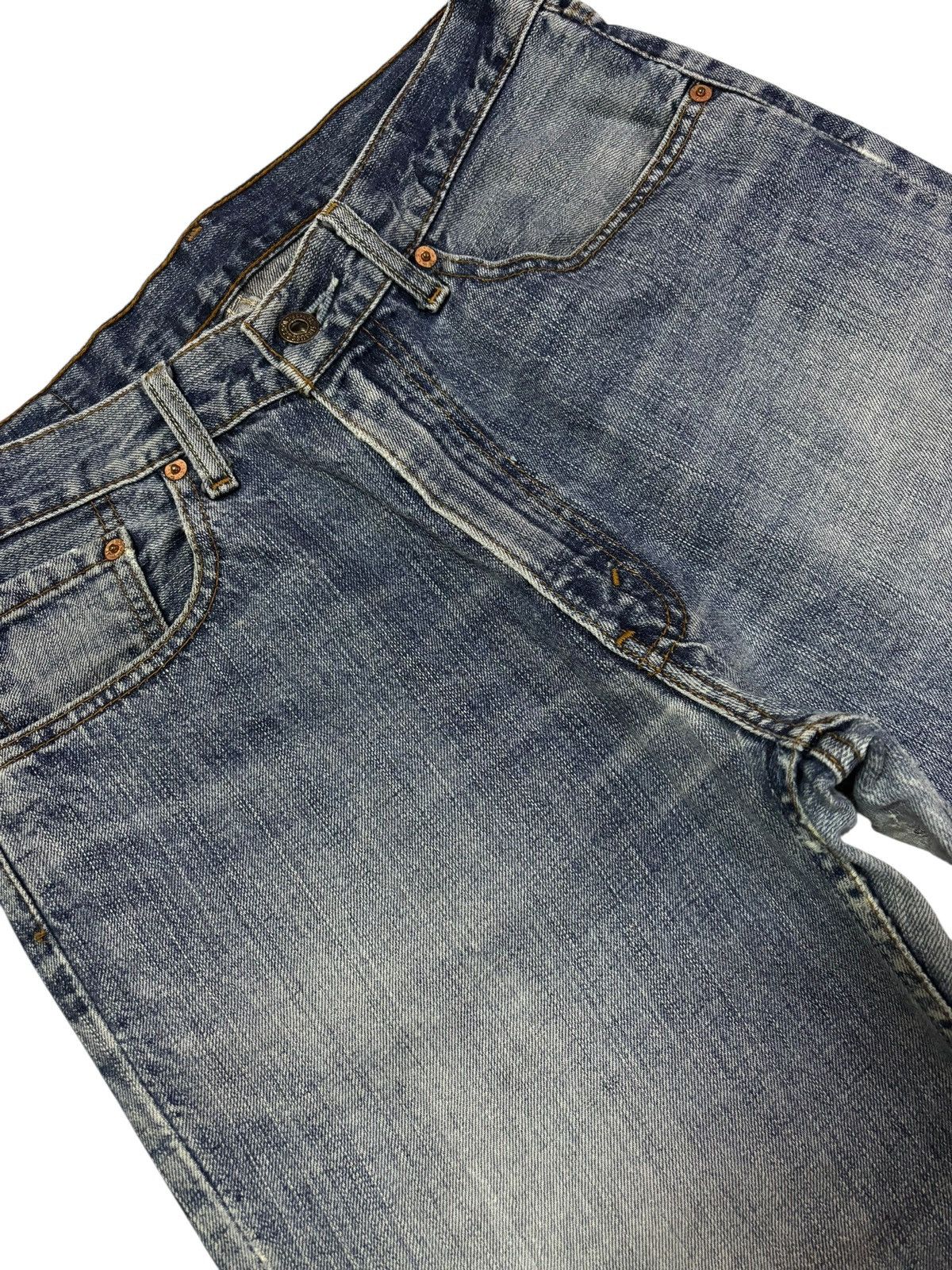 Levi's Vtg 90s Levis 502 Faded Distressed Jeans Size US 30 / EU 46 - 5 Thumbnail