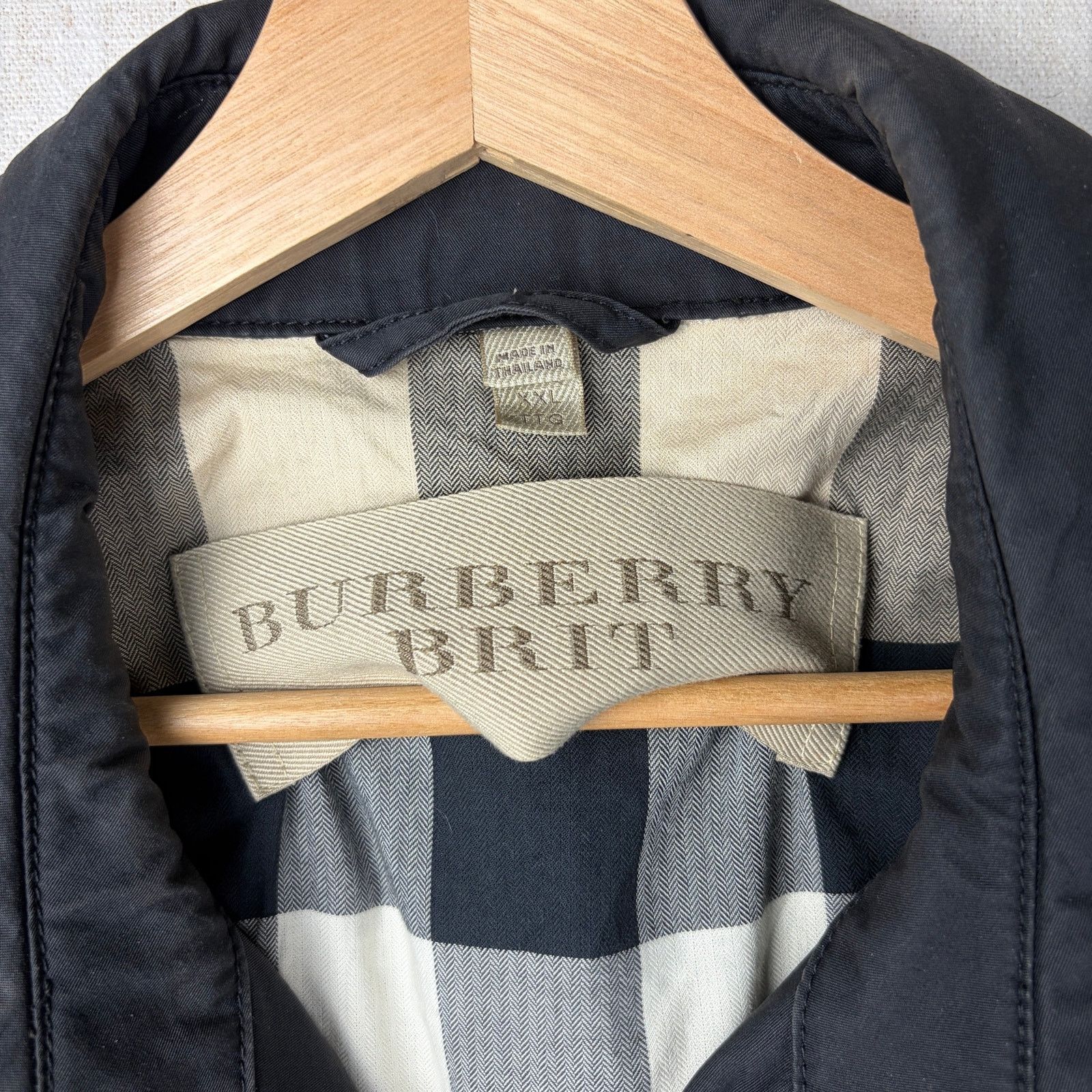 Burberry Burberry Brit Nova Check Double Breasted XXL Trench Coat Size US XXL / EU 58 / 5 - 3 Thumbnail