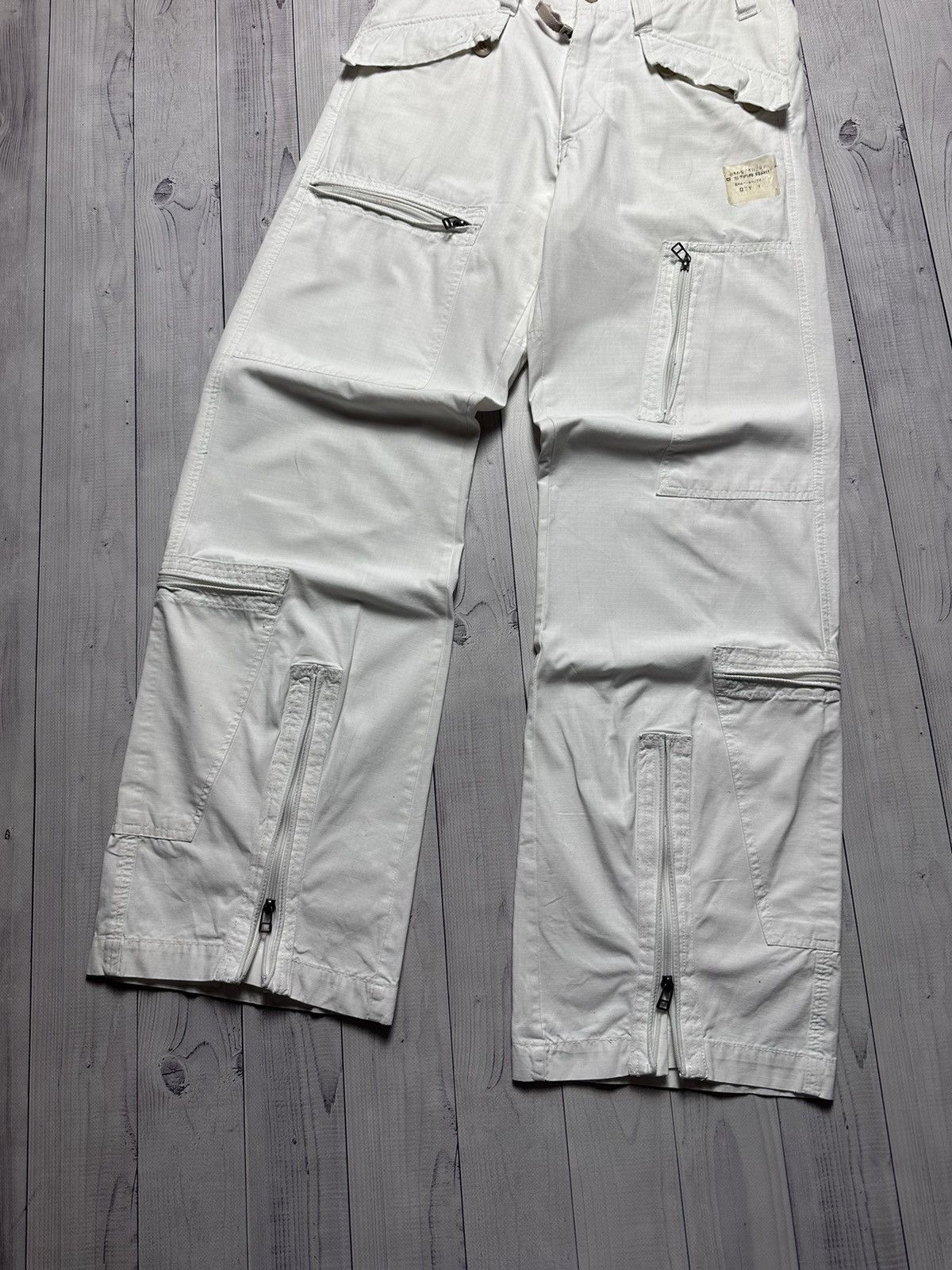 G-Star Vintage Raw G-Star cargo pants zip white rare size 30/34 Size US 30 / EU 46 - 2 Thumbnail