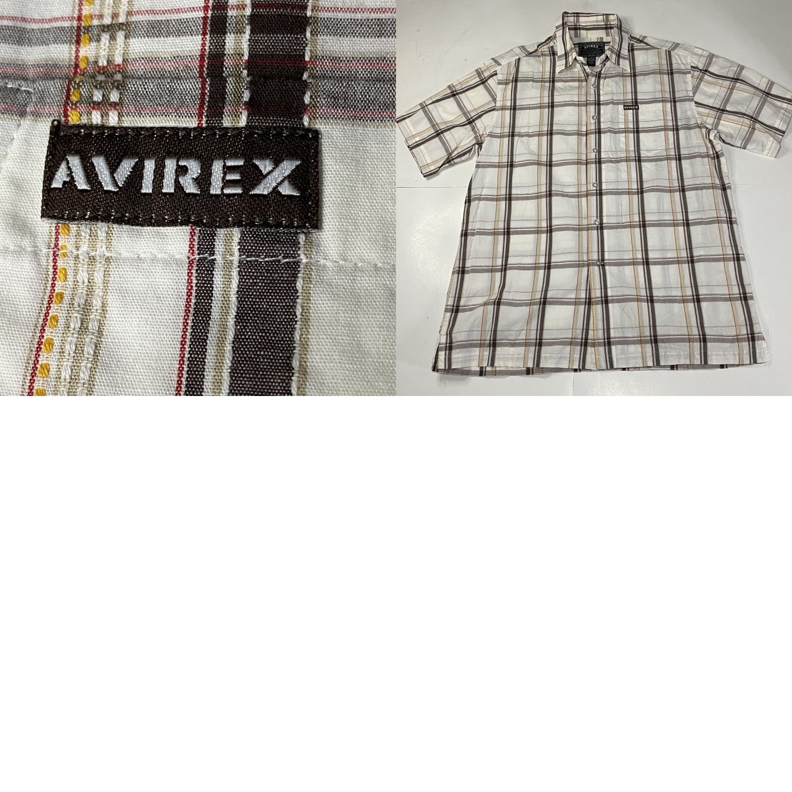 Avirex Avirex Shirt Mens Button Up Plaid Short Sleeve L Multicolor 90s Size US L / EU 52-54 / 3 - 8 Thumbnail