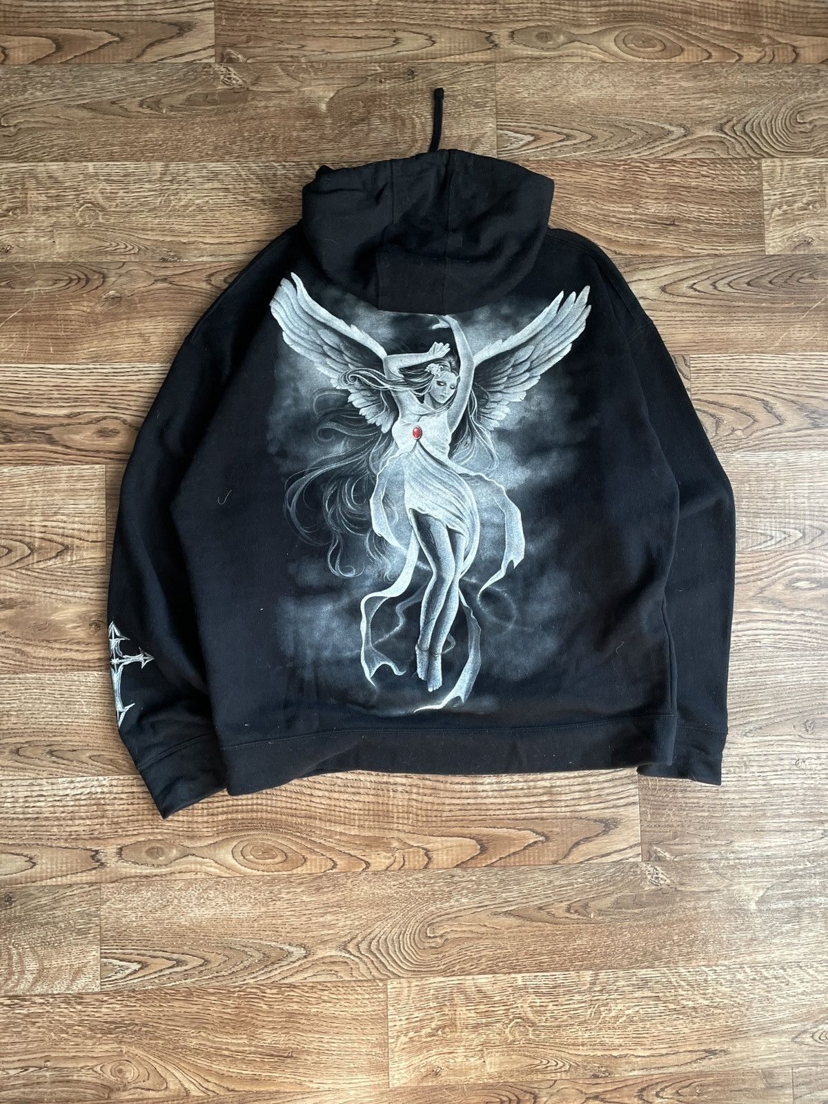Band Tees × Vintage Vintage Rock Eagle Angel Woman Spiral Zip Hoodie Size US XXL / EU 58 / 5 - 7 Thumbnail