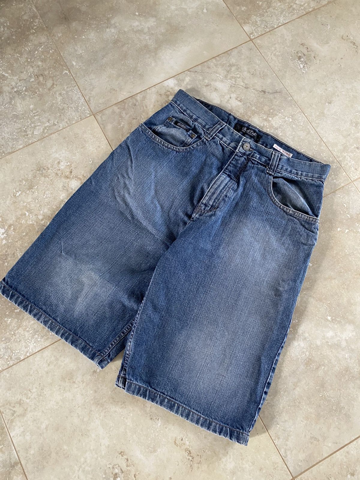 Southpole Vintage Basic SouthPole Baggy Shorts Washed Faded Denim Y2K Size US 32 / EU 48 - 5 Thumbnail