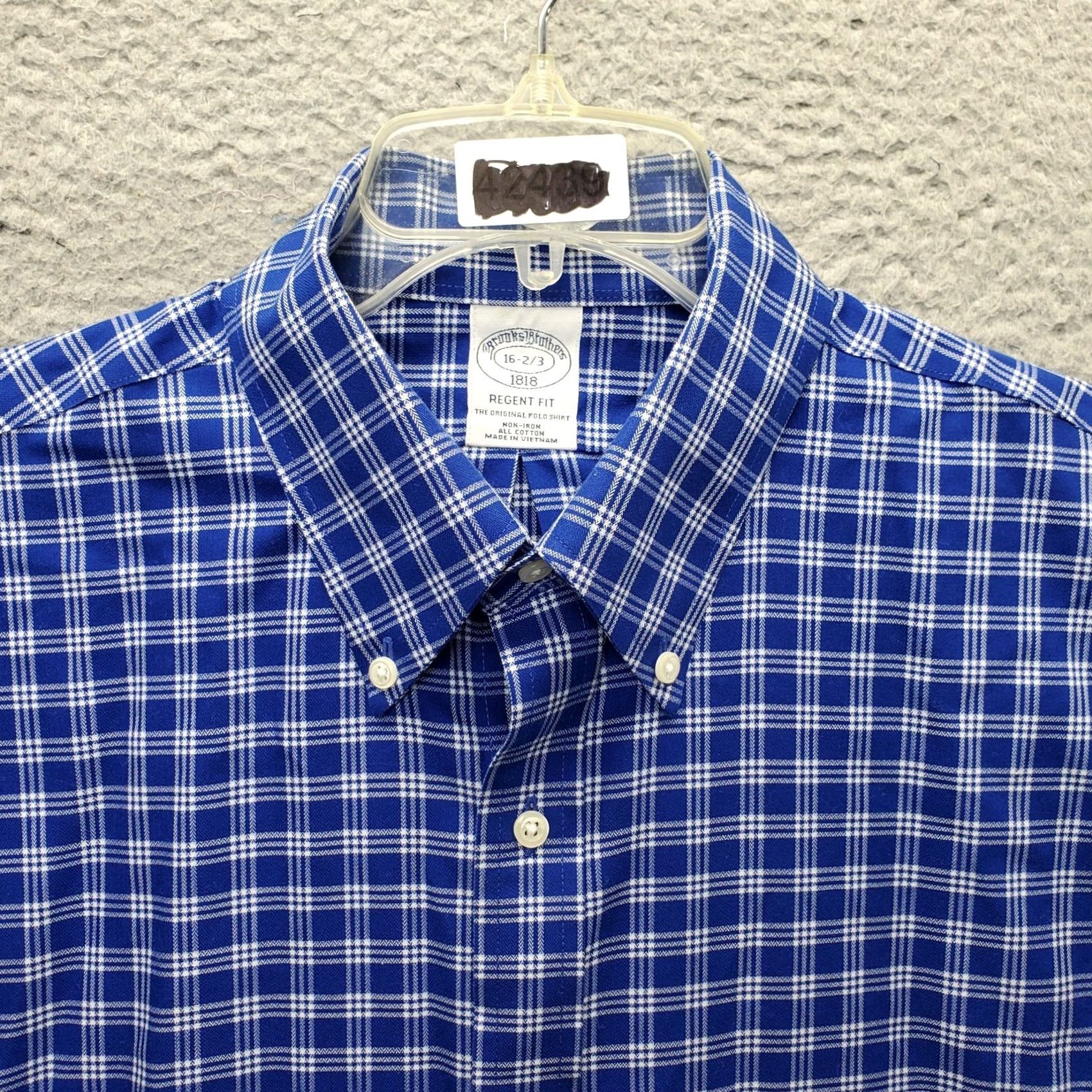 Brooks Brothers Brooks Brothers Dress Shirt Mens 16 Multi Plaid Regent Fit Non-Iron Button Down Shirt Size 42R - 5 Thumbnail