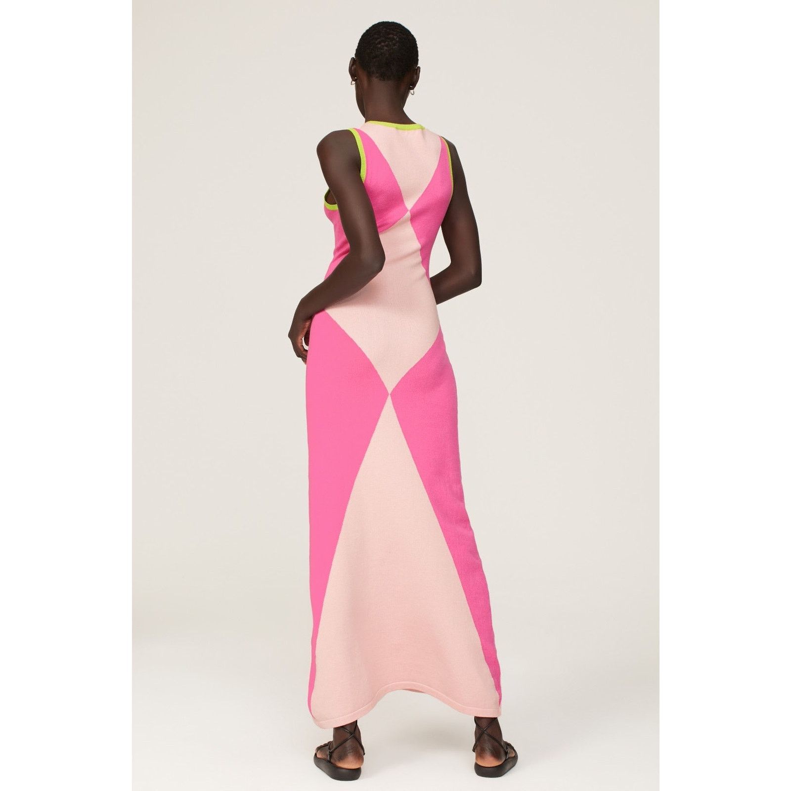 Other RTR Victor Glemaud S Pink Colorblock Sleeveless Maxi Dress Size S / US 4 / IT 40 - 3 Thumbnail