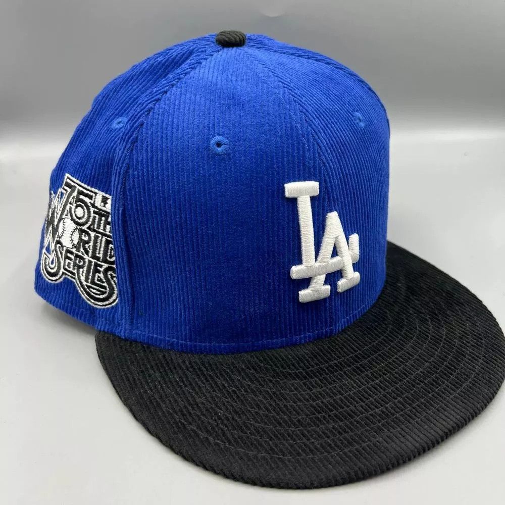 New Era Los Angeles LA Dodgers Hat Men 7 5/8 Corduroy Fitted Cap New Size ONE SIZE - 1 Thumbnail