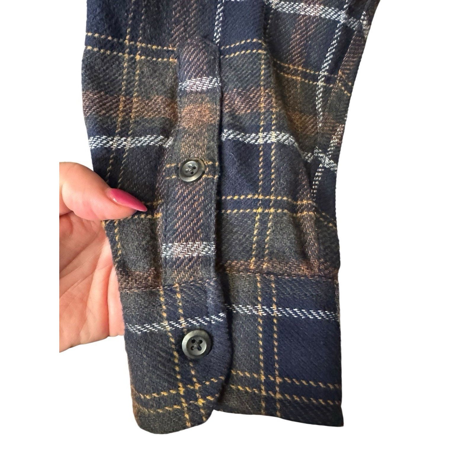 Orvis Orvis Thick Flannel Shirt Jacket Shacket Blue Brown Size US XL / EU 56 / 4 - 5 Thumbnail