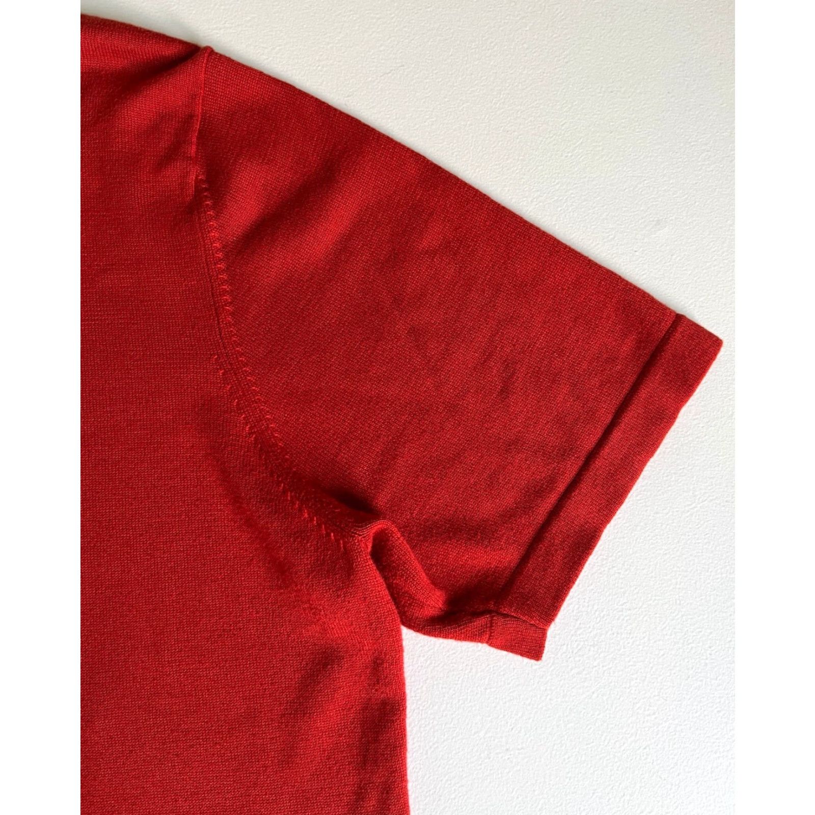 Eddie Bauer VINTAGE Eddie Bauer Polo Shirt Men’s Knit Pima Cotton Made in UK Sz L Red Short Sleeve Collared 100% Pima Cotton Classic Preppy Vintage Mens Polo Size US L / EU 52-54 / 3 - 7 Thumbnail