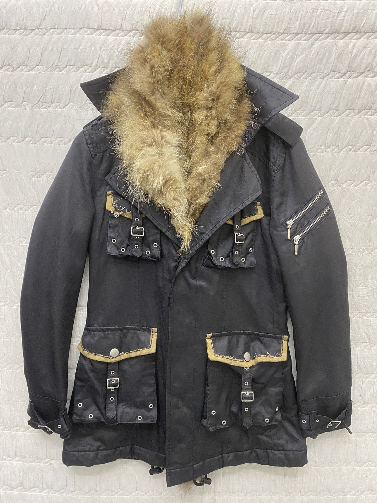 Seditionaries × Tornado Mart (P) ARCHIVE💥TORNADO MART BONDAGE WAXED FUR JACKET Size M / US 6-8 / IT 42-44 - 4 Thumbnail