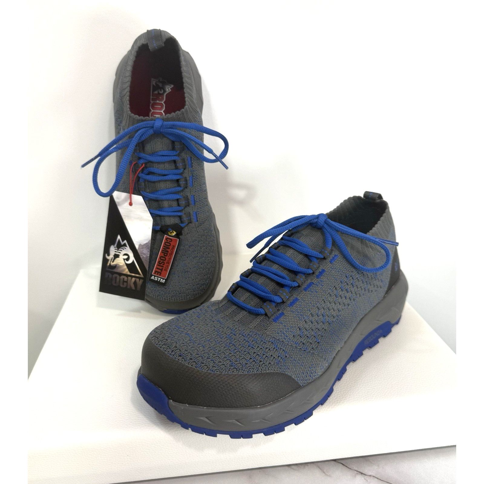 Rocky Rocky Wo's Workknit LX Gray/Blue Safety Shoes Size 9.5M Size US 9.5 / IT 39.5 - 3 Thumbnail