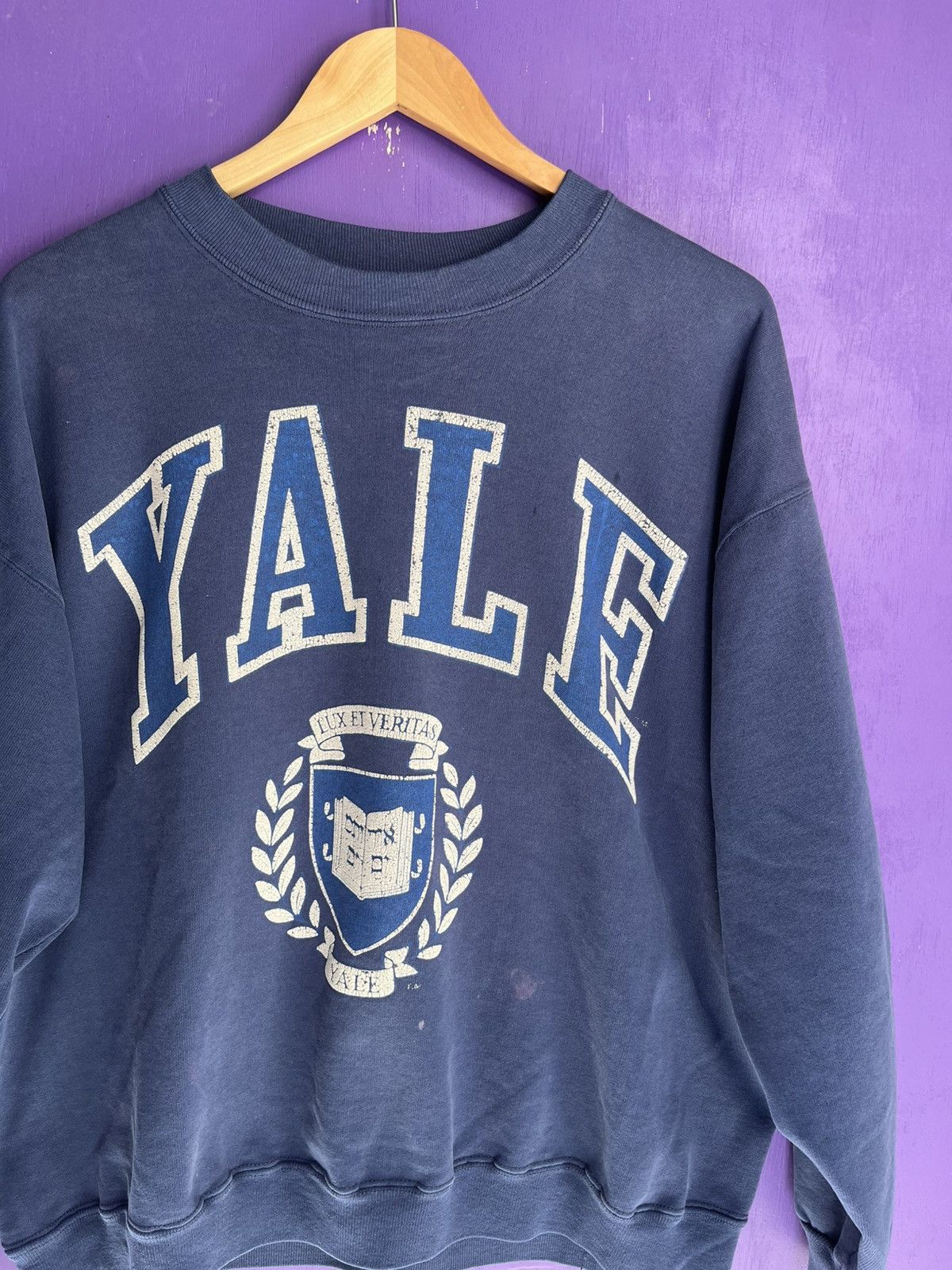 Vintage Vintage 90s Yale university spellout crewneck Size US L / EU 52-54 / 3 - 3 Thumbnail