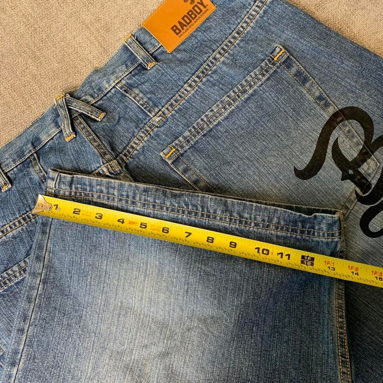 Vintage Y2K 90s Badboy Flame Baggy Jorts Size US 38 / EU 54 - 7 Thumbnail