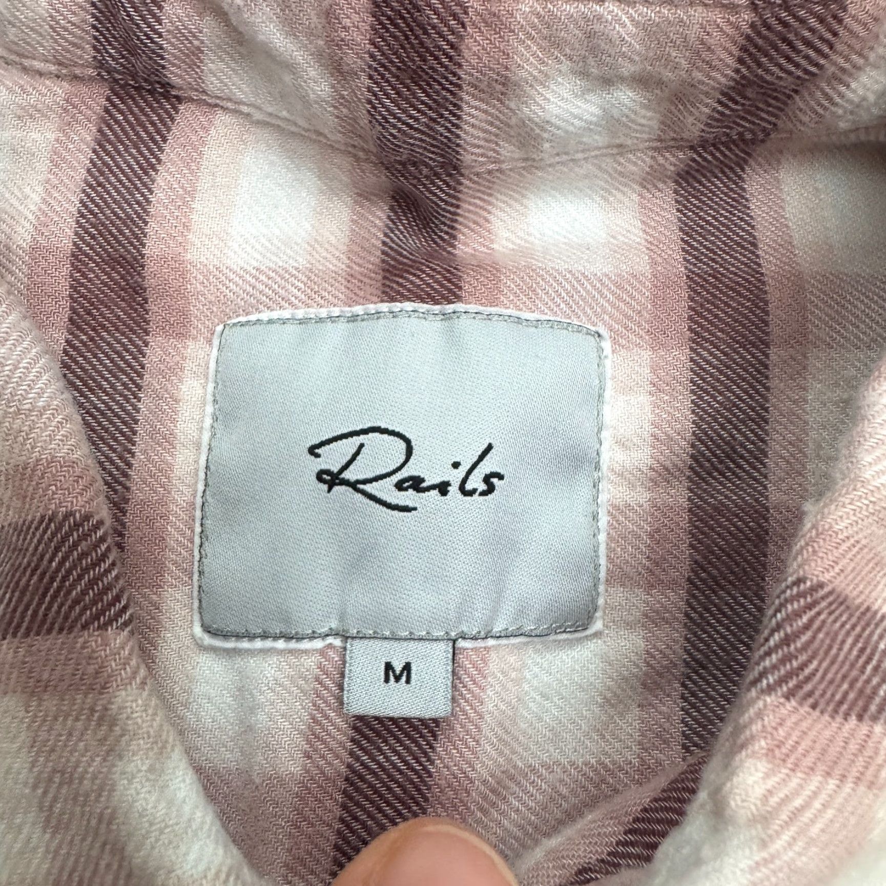 Rails Rails Pink Plaid Button-Up Shirt Womens Medium Flannel Puff Sleeve Classic Size M / US 6-8 / IT 42-44 - 7 Thumbnail