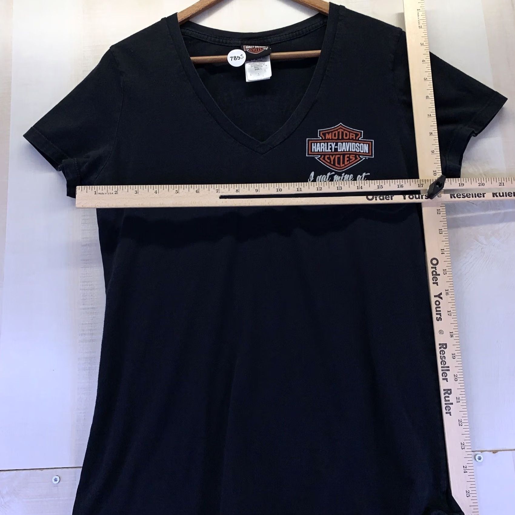 Harley Davidson Harley-Davidson Shirt Womens L V-Neck Short Sleeve Black Ohio 2013/14 T-Shirt Logo Casual Size L / US 10 / IT 46 - 5 Thumbnail