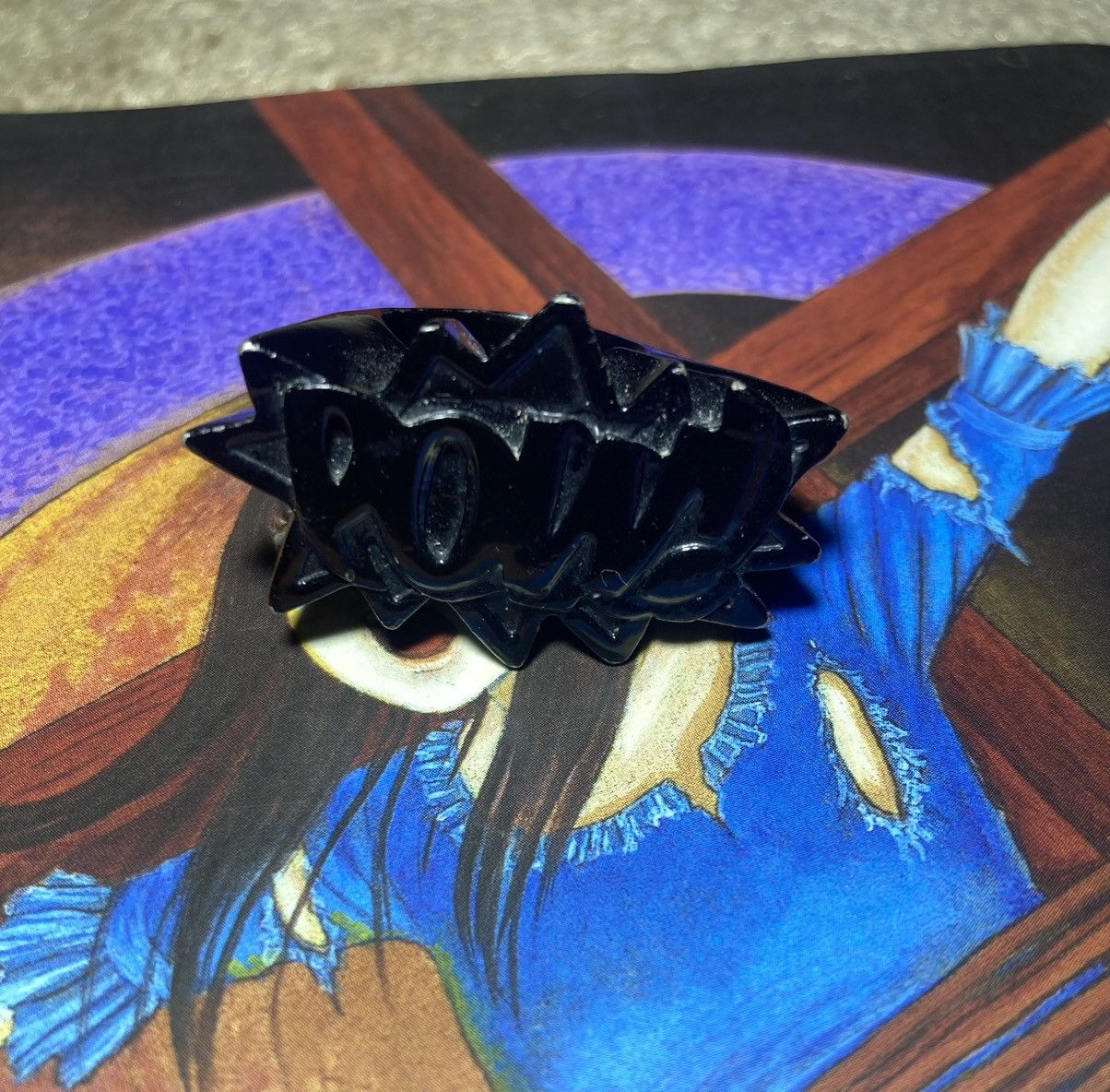 2010 Ambush Black POW! Ring Graphic Comic Rap Hip Hop Kanye