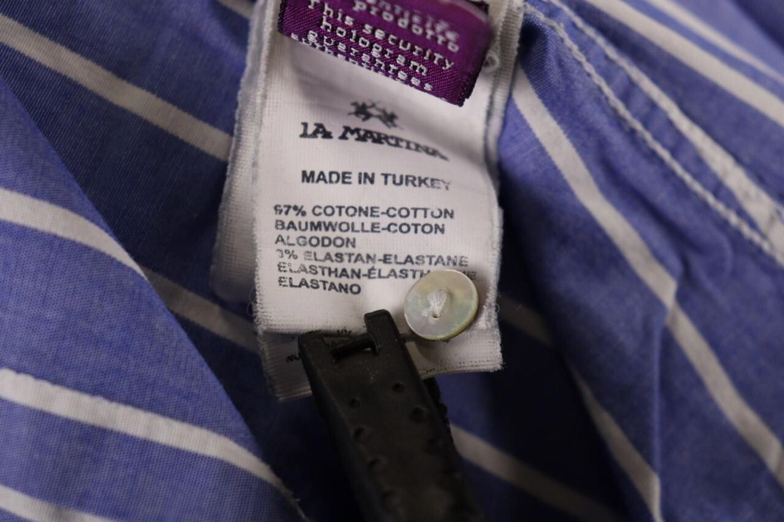 La Martina La Martina Blue Stripe Long Sleeve Blouse Shirt Size 4 Size S / US 4 / IT 40 - 10 Thumbnail