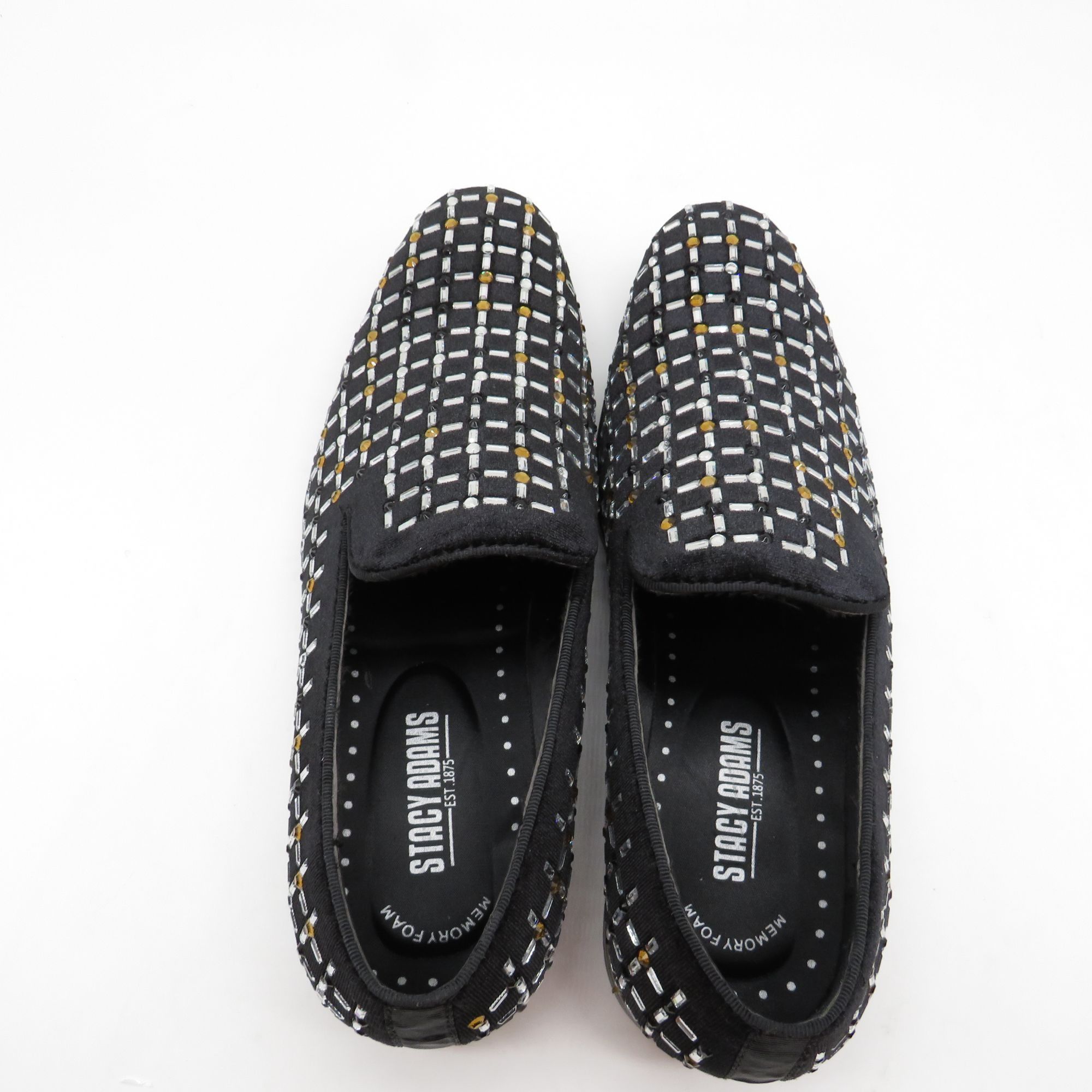 Stacy Adams Stacy Adams Black Multi Rhinestone Mens Slip-On Loafers Size Size US 7 / EU 40 - 7 Thumbnail