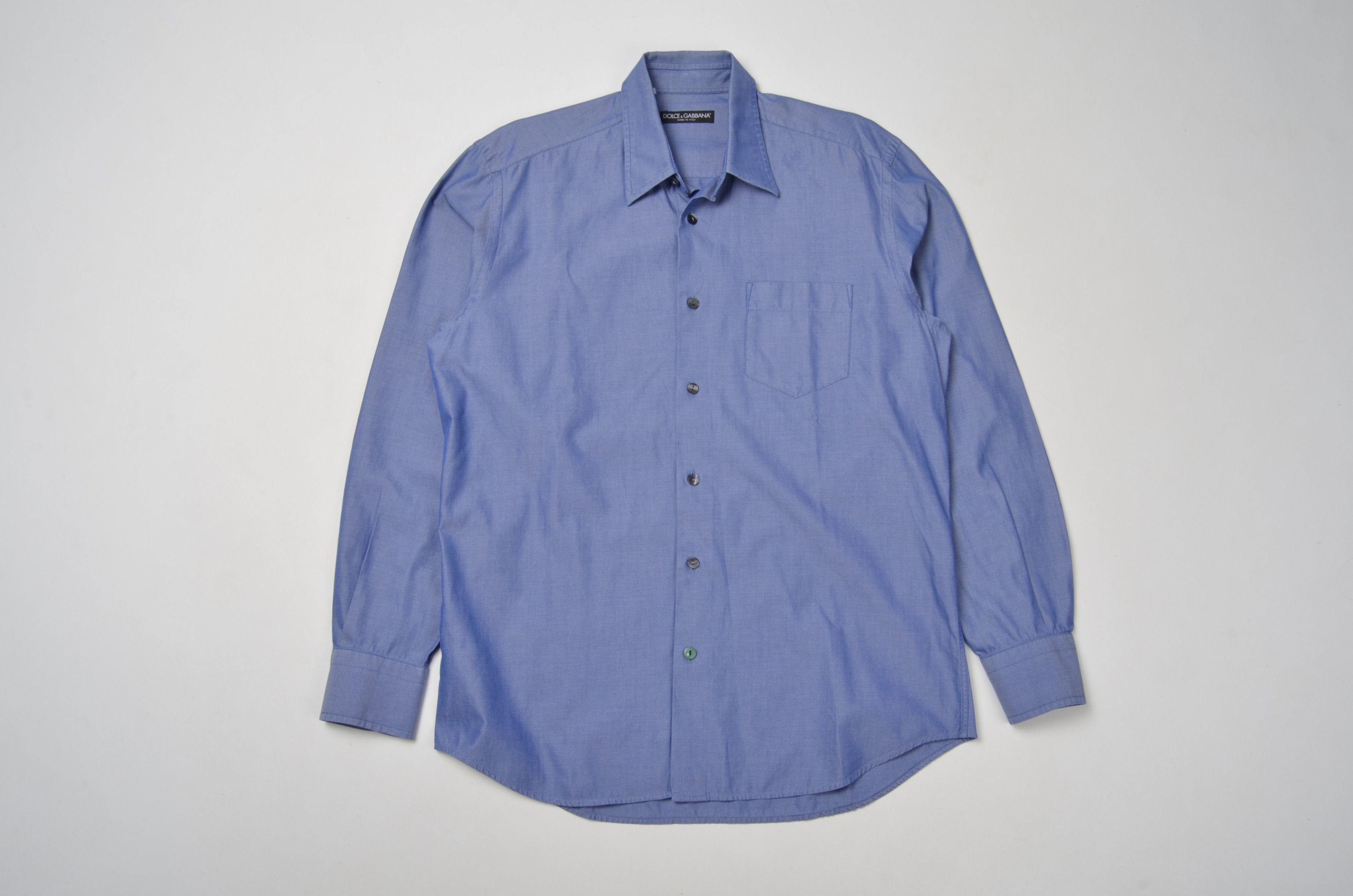 Designer × Dolce & Gabbana × Vintage Dolce Gabbana Vintage Dress Blue Shirt 39 15,5 1/2 Size US L / EU 52-54 / 3 - 1 Thumbnail