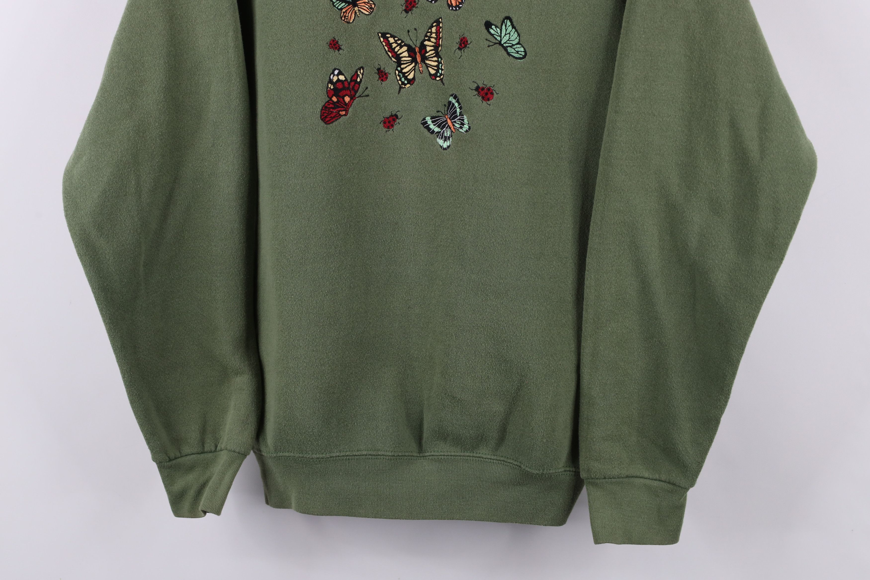 Vintage Vintage 90s Streetwear Butterfly Ladybug Sweatshirt USA Size M / US 6-8 / IT 42-44 - 3 Thumbnail