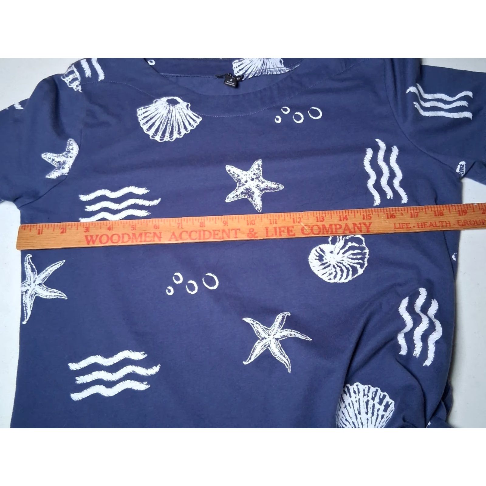 Vintage Links Shirt Women Small Blue Tie Waist Starfish Seashell Beach Beachy Coastal Size S / US 4 / IT 40 - 6 Thumbnail