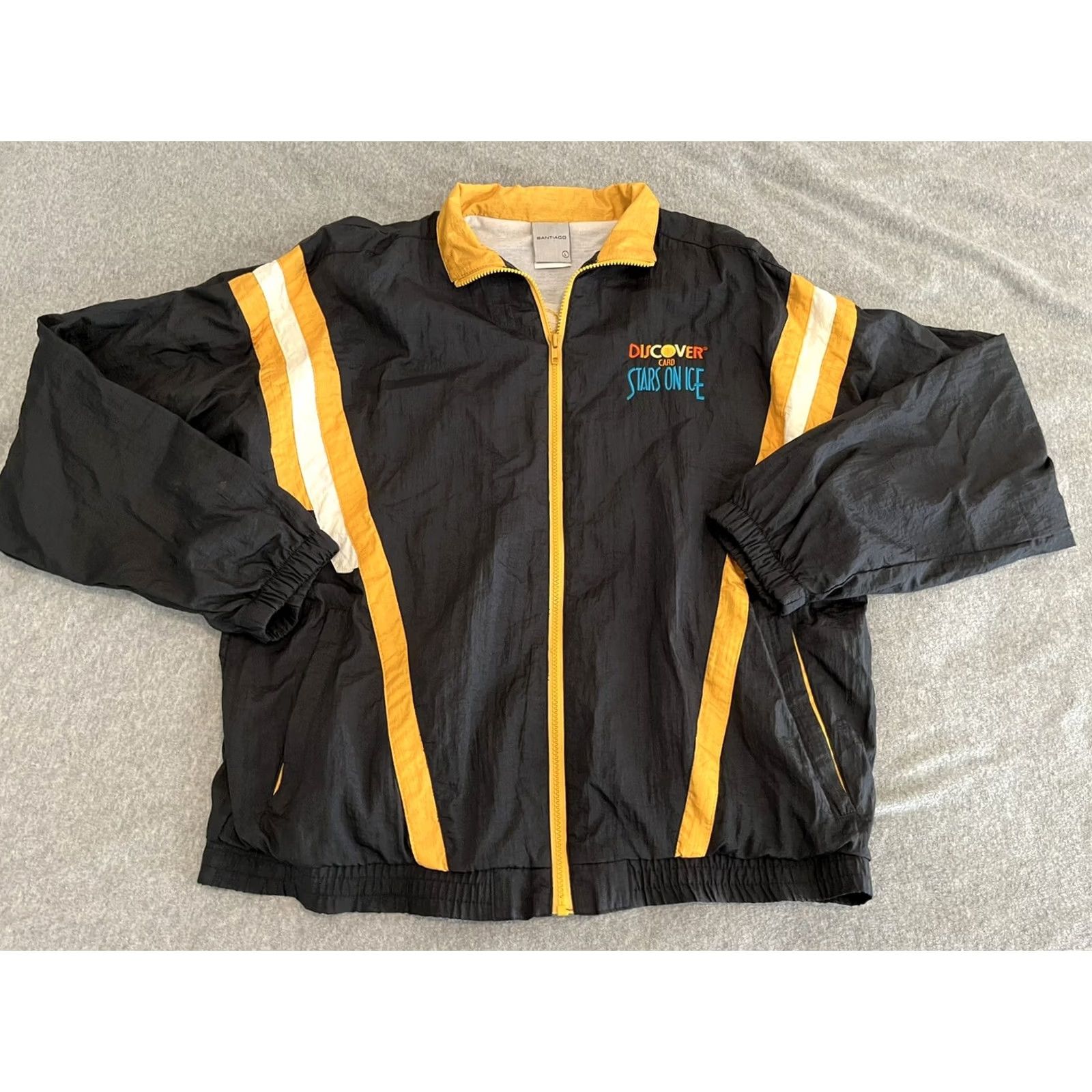 Vintage VINTAGE Stars on Ice Windbreaker Jacket Make-A-Wish Foundation Jacket L Black Stars Windbreaker Mens XL? Size US L / EU 52-54 / 3 - 3 Thumbnail