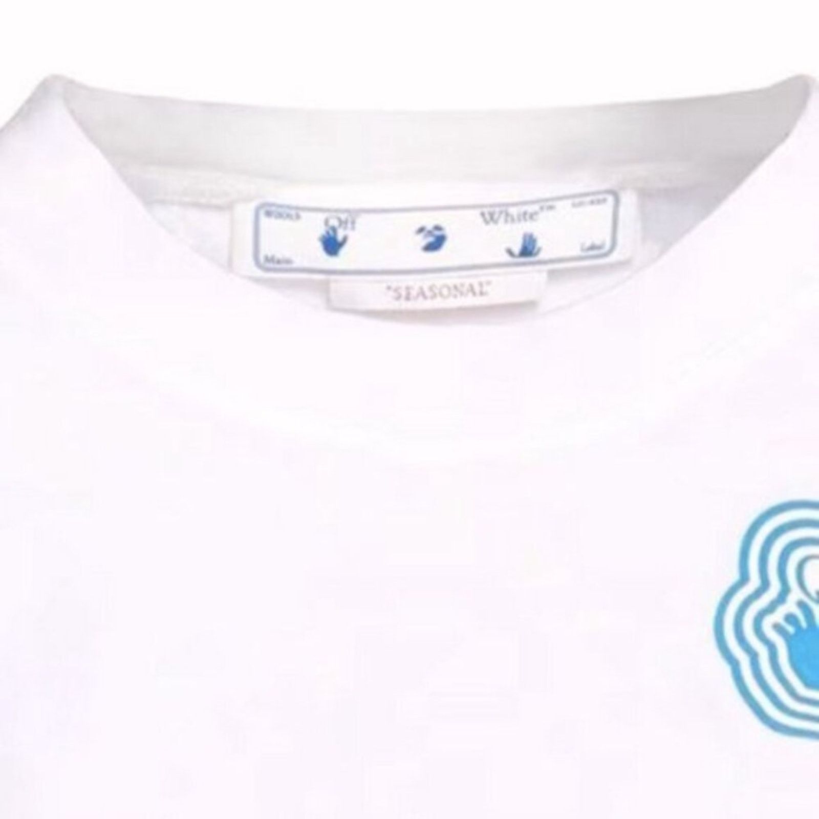 Off-White Off White Fluo Swimming Man Cotton Cropped Tee L Size L / US 10 / IT 46 - 3 Thumbnail