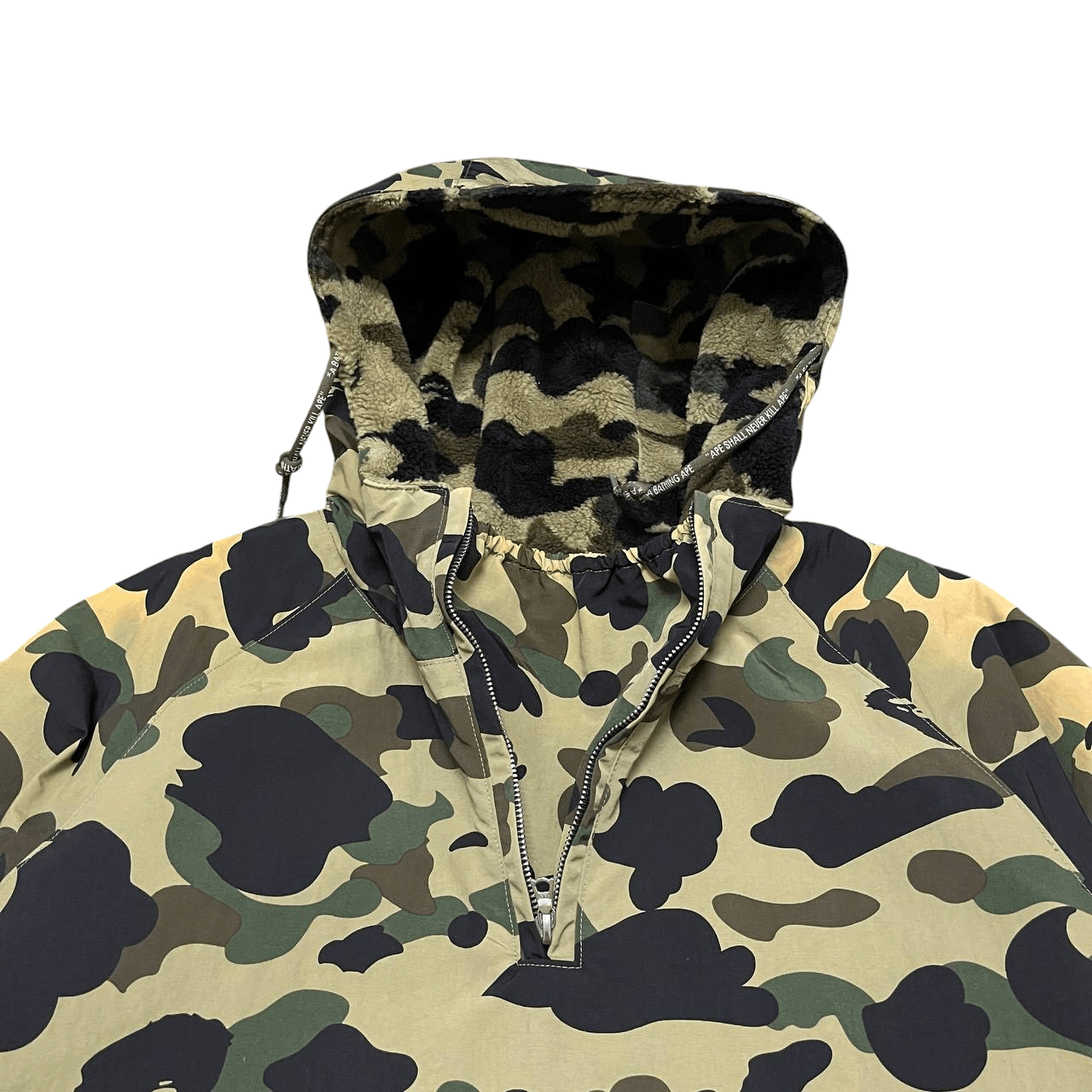 Bape Bape 1st Green Camo Half Zip Pullover Jacket Size US M / EU 48-50 / 2 - 8 Thumbnail