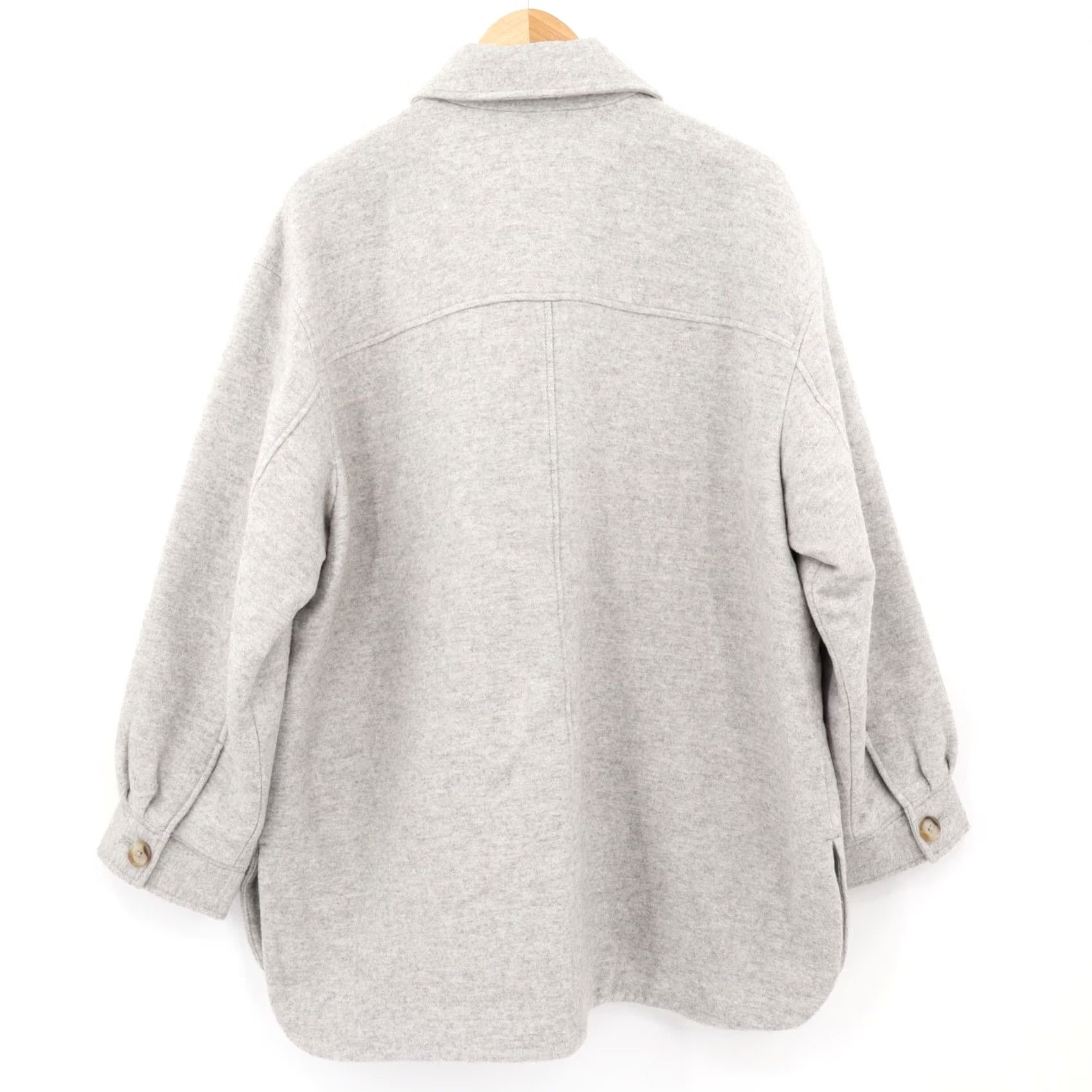 Madewell Madewell Jacket Women's XL Gray Wool Blend Flannel Button Pockets Collared Basic Jacket New Size XL / US 12-14 / IT 48-50 - 2 Thumbnail