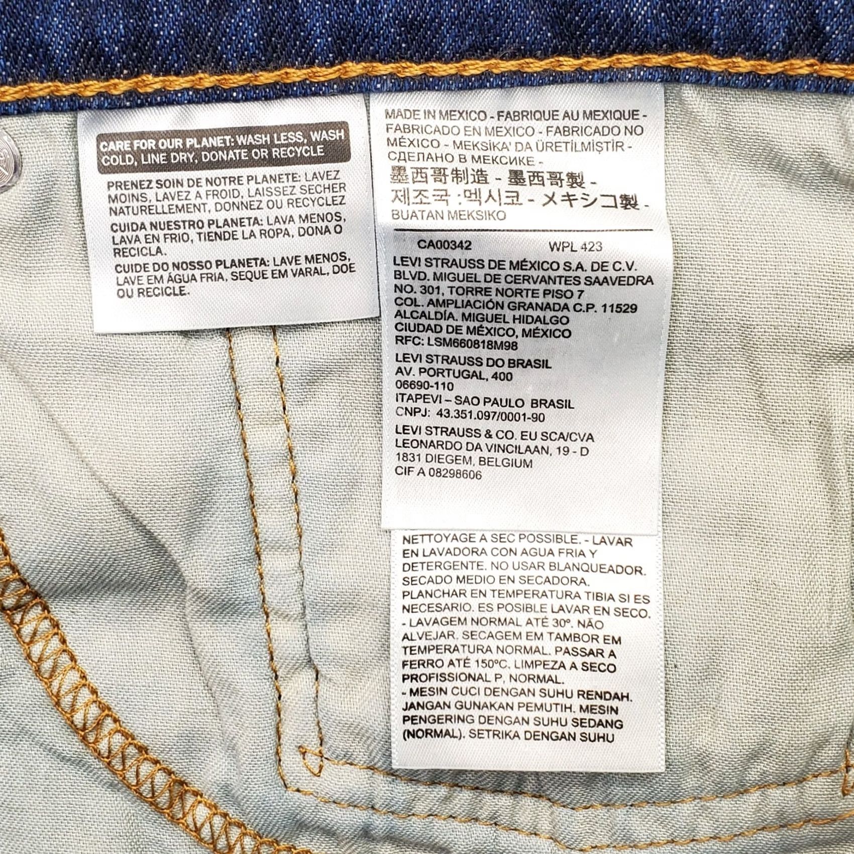 Levi's Levi's Jeans Mens 40/30 Blue Denim Stretch Dark Wash Streetwear Straight Leg Shirt Size US 40 / EU 56 - 8 Thumbnail