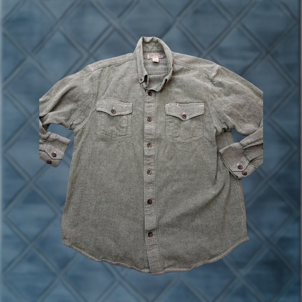 Duluth Trading Company Duluth Trading Co Shirt Mens L Green Cotton Twill Button Up Pockets Size US L / EU 52-54 / 3 - 1 Thumbnail