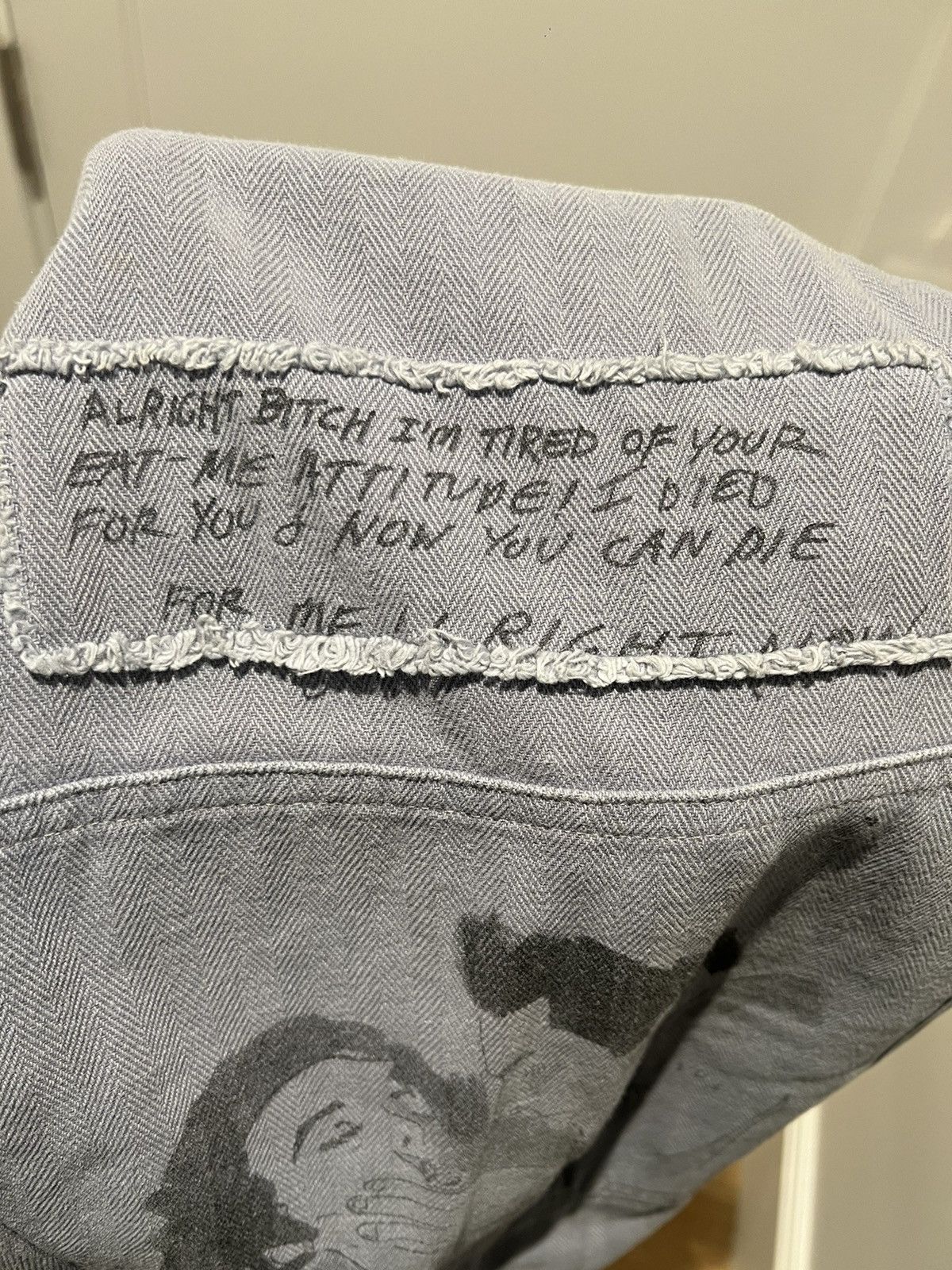 Enfants Riches Deprimes Patchwork herringbone cotton vintage wash pants Size US 32 / EU 48 - 4 Thumbnail
