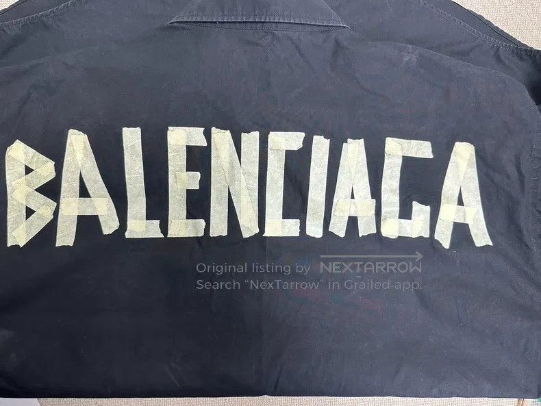 Balenciaga Balenciaga Size 39 Back Alphabet Printed Short Sleeve Shir Size US S / EU 44-46 / 1 - 3 Thumbnail