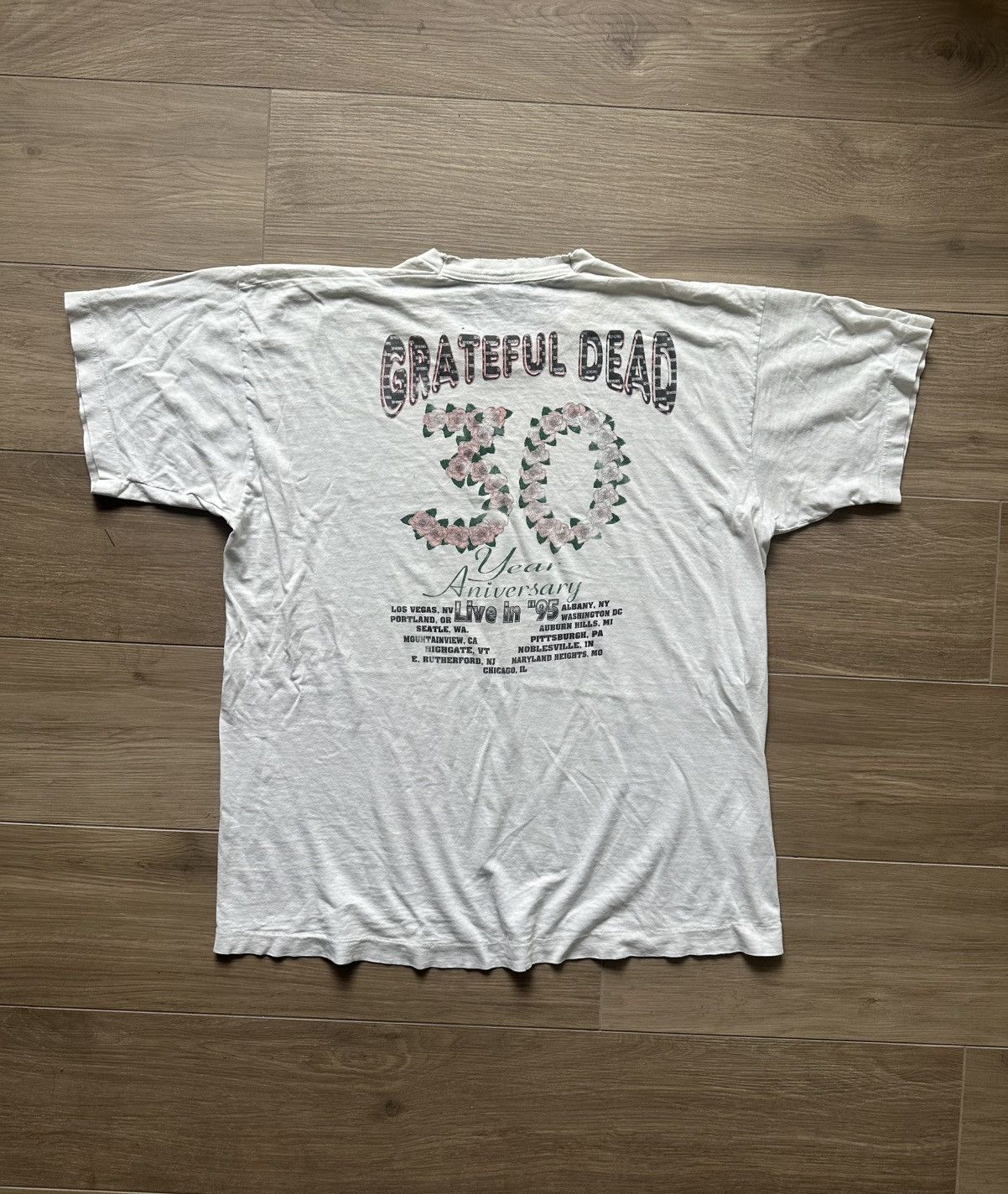 Vintage Distressed Grateful Dead 1995 Tour Shirt Size US XL / EU 56 / 4 - 2 Thumbnail