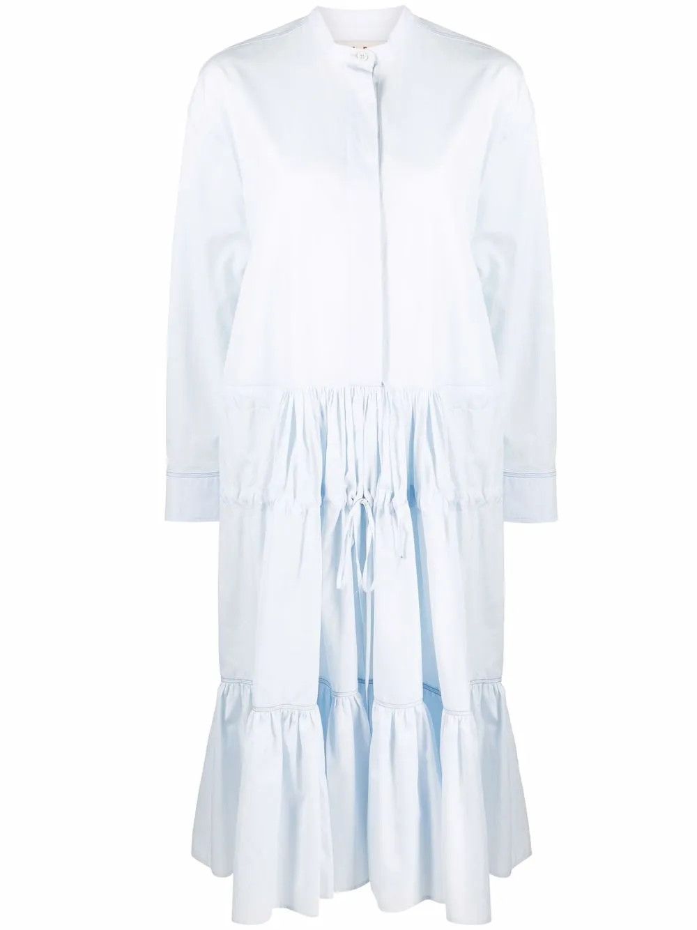 Marni o1y1025 Midi Dress in Sky Blue Size S / US 4 / IT 40 - 1 Thumbnail