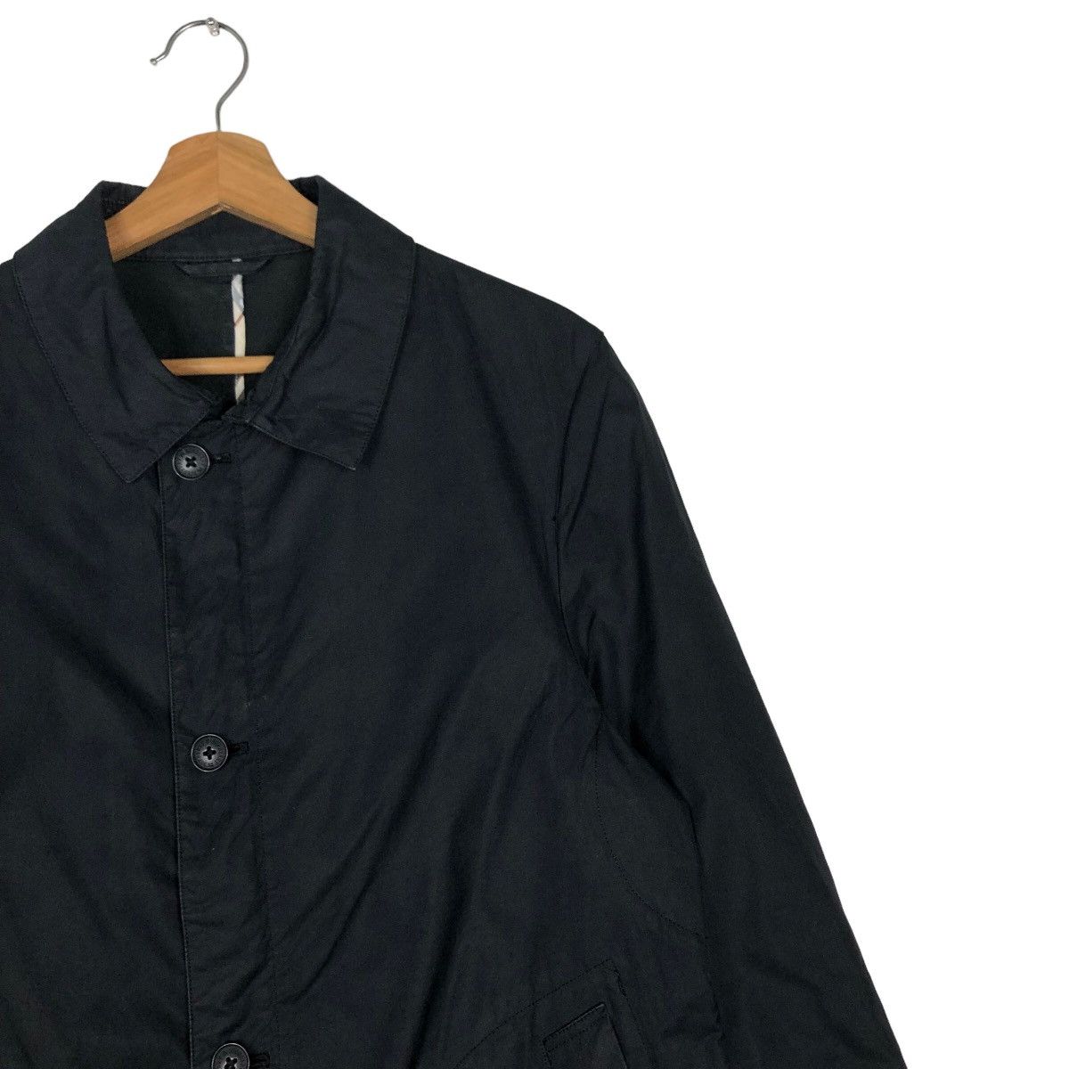 Burberry 🔥Rich Black Vintage Burberry Black Label Long Jacket Size US L / EU 52-54 / 3 - 6 Thumbnail
