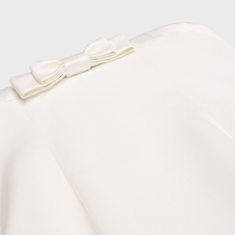 Celine o1bcso1str0526 2B980238V Bow Bustier Silk Faille Top Craie Size XS / US 0-2 / IT 36-38 - 3 Thumbnail