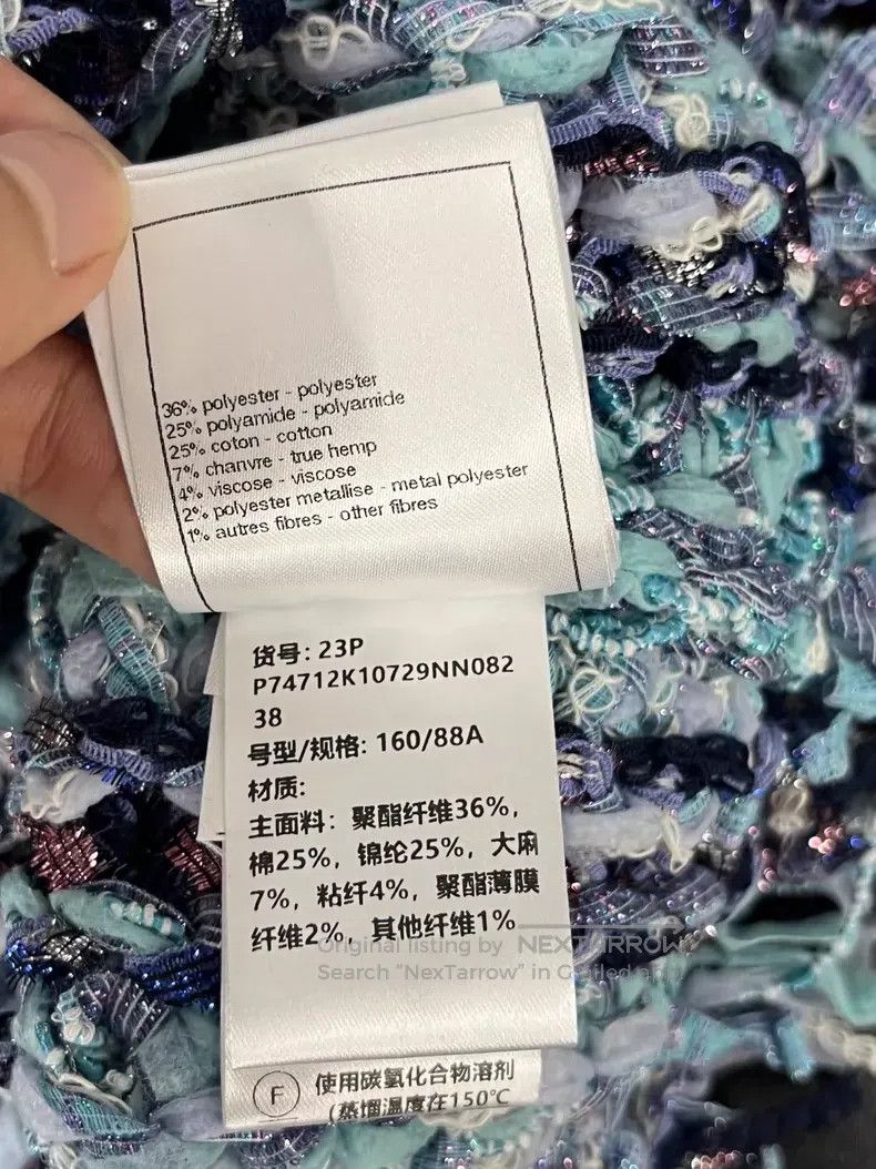 Chanel Chanel Blue sequined tweed tassel suspenders Size XS / US 0-2 / IT 36-38 - 6 Thumbnail